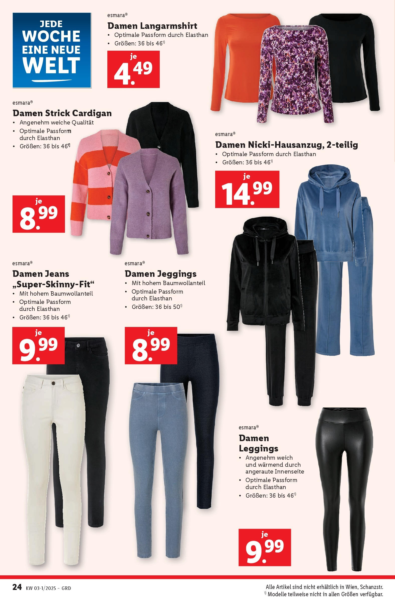 Lidl Flugblatt - Wien ab 09.01.2025 - Angebote ab donnerstag | Seite: 26 | Produkte: Leggings, Jeans