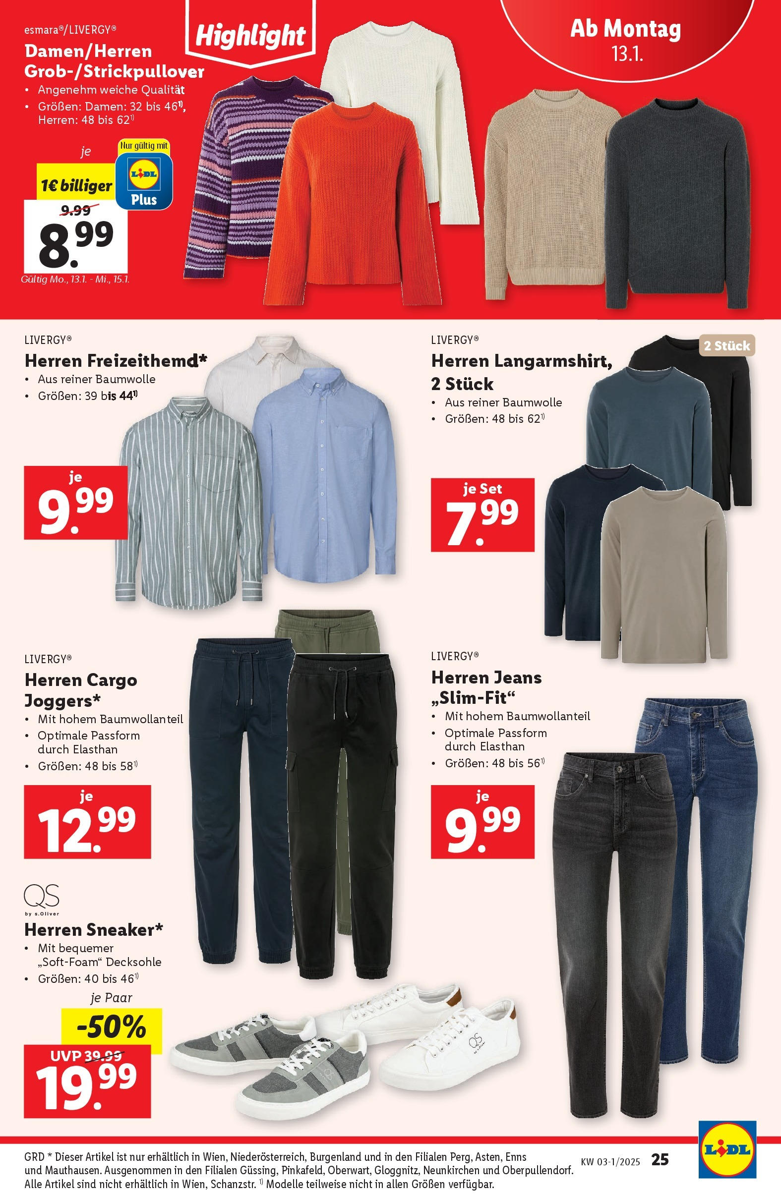 Lidl Flugblatt - Wien ab 09.01.2025 - Angebote ab donnerstag | Seite: 27 | Produkte: Jeans