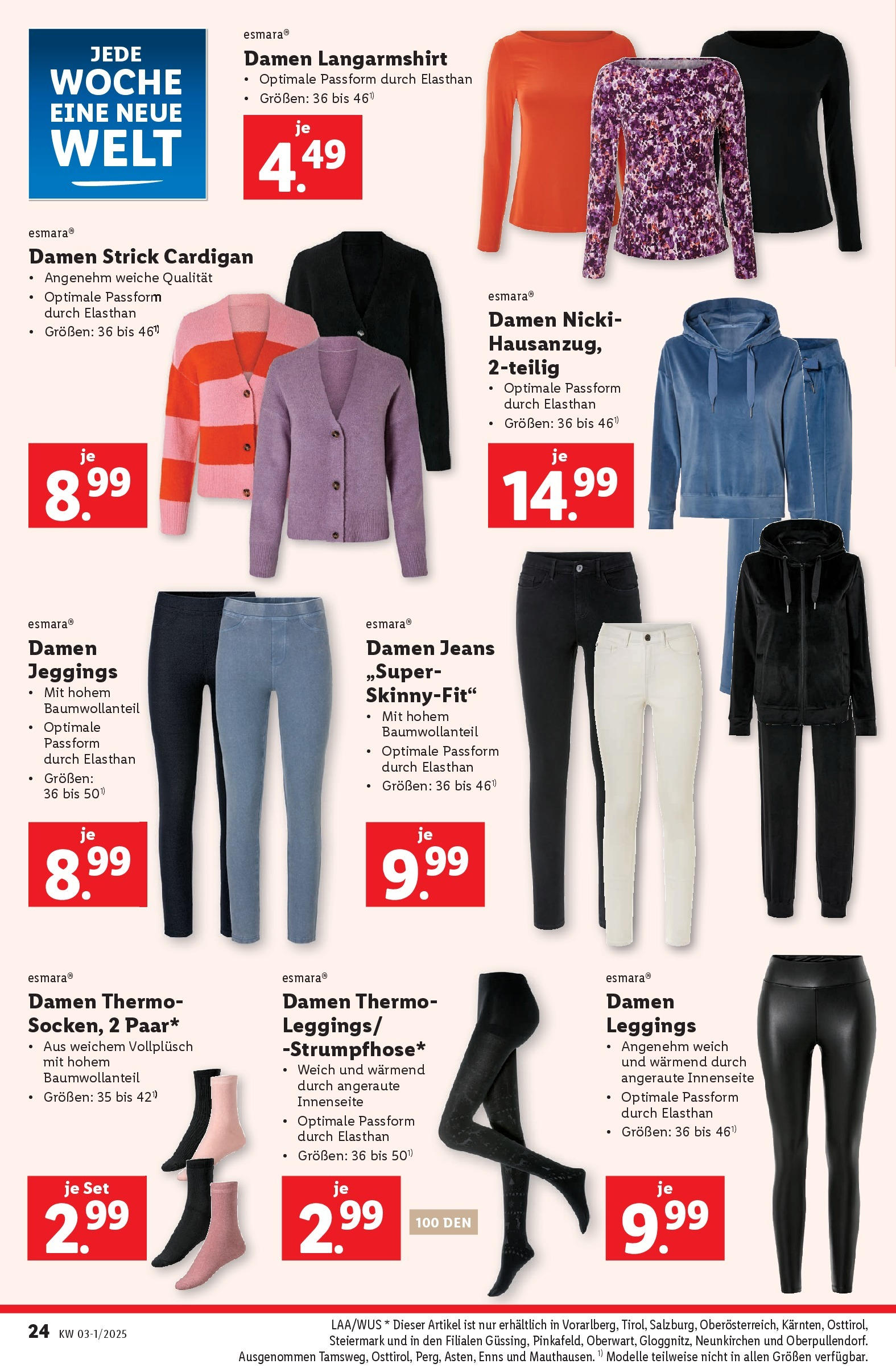 Lidl Flugblatt - Graz, Klagenfurt, Obewart ab 08.01.2025 - Angebote ab donnerstag | Seite: 26 | Produkte: Leggings, Jeans