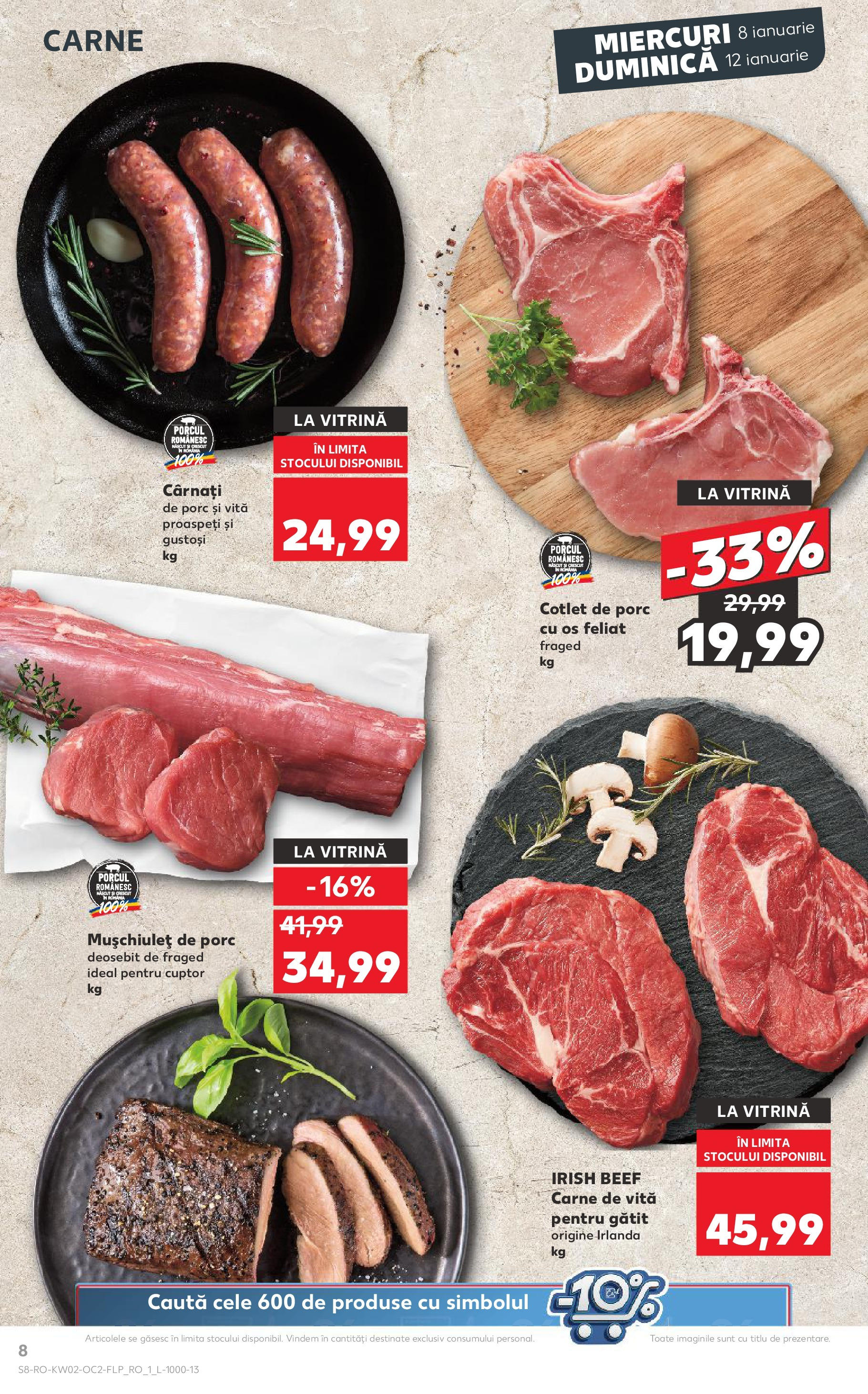 Catalog Kaufland - Târgovişte 08.01.2025 - Revista si Oferta | Pagină: 8 | Produse: Cuptor, Vitrină, Carne De Vită, Cârnați