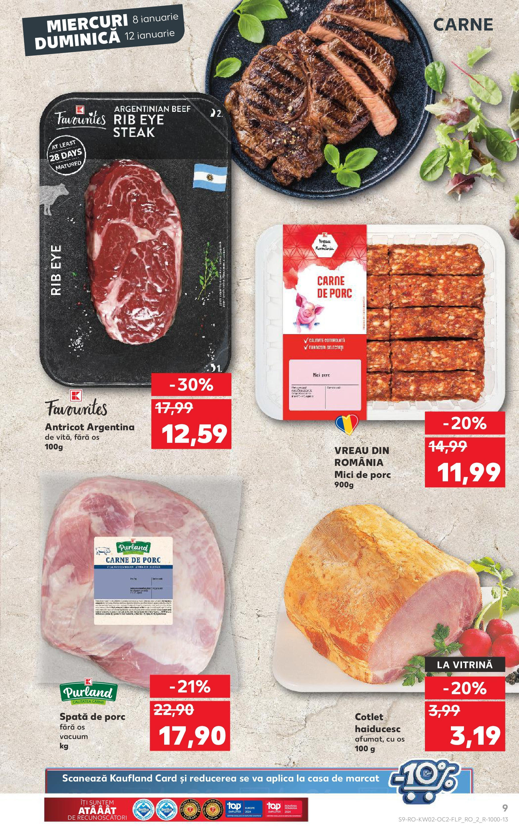 Catalog Kaufland - Târgovişte 08.01.2025 - Revista si Oferta | Pagină: 9 | Produse: Vitrină, Mici, Carne De Porc