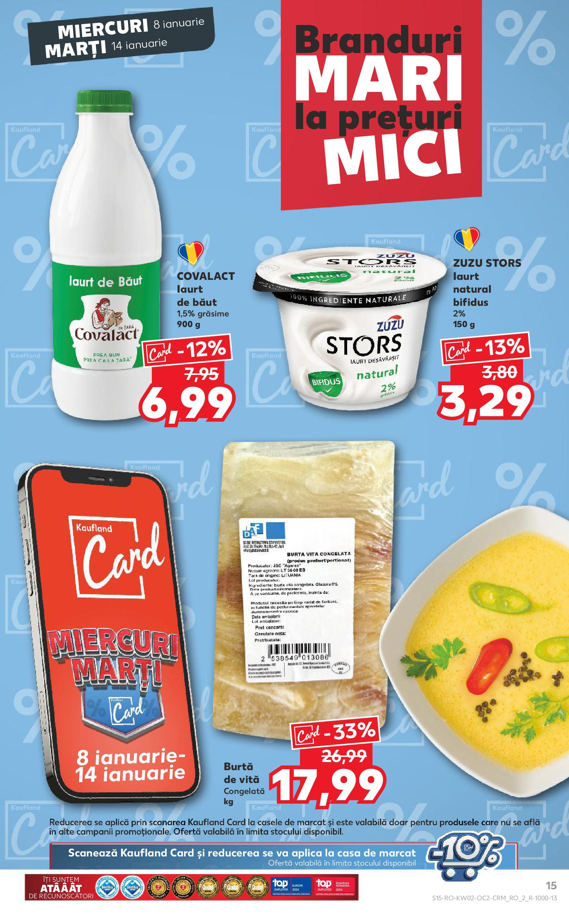 Catalog Kaufland - Târgovişte 08.01.2025 - Revista si Oferta | Pagină: 15 | Produse: Mici, Iaurt