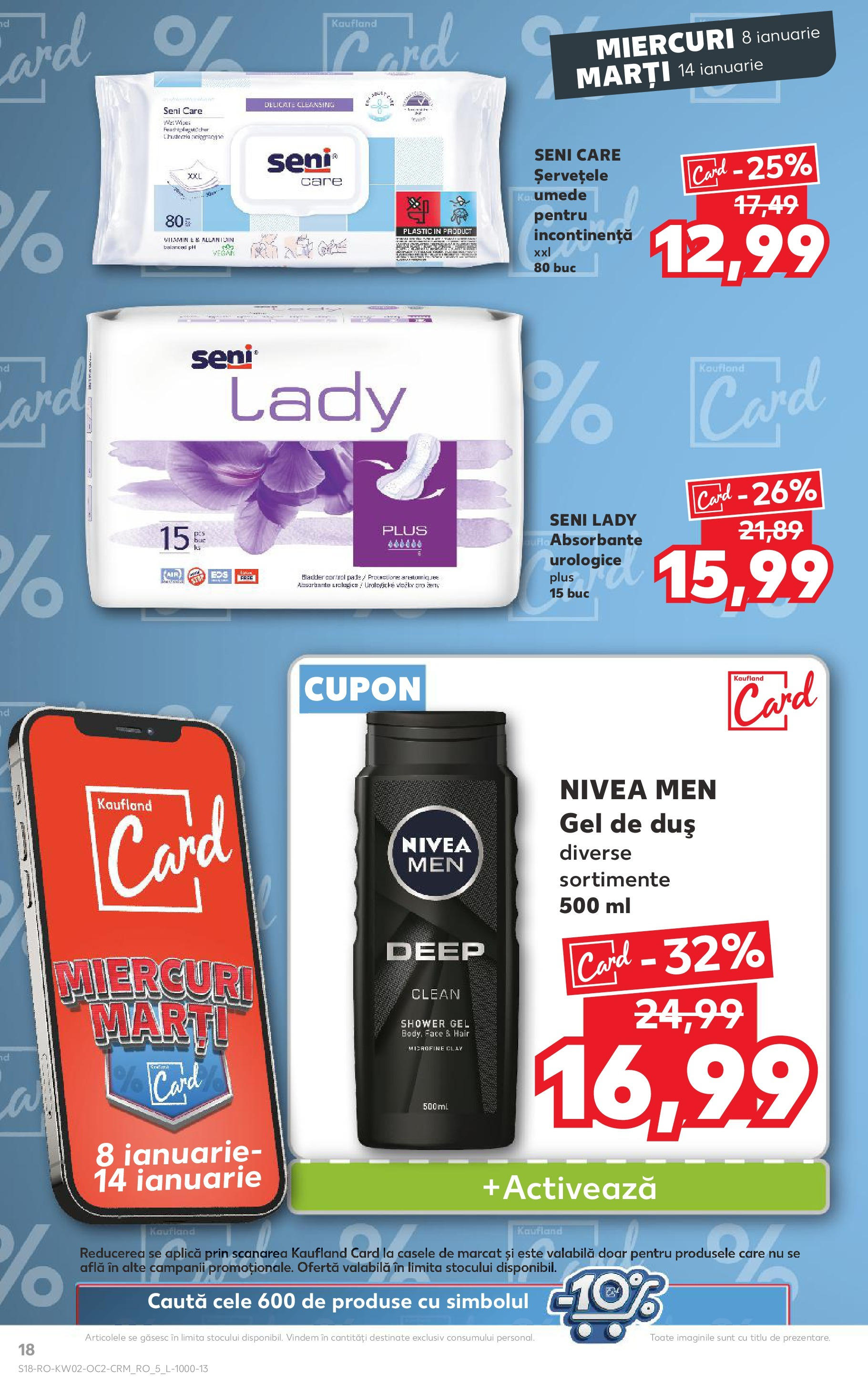 Catalog Kaufland - Târgovişte 08.01.2025 - Revista si Oferta | Pagină: 18 | Produse: Duș, Gel de duș, Absorbante