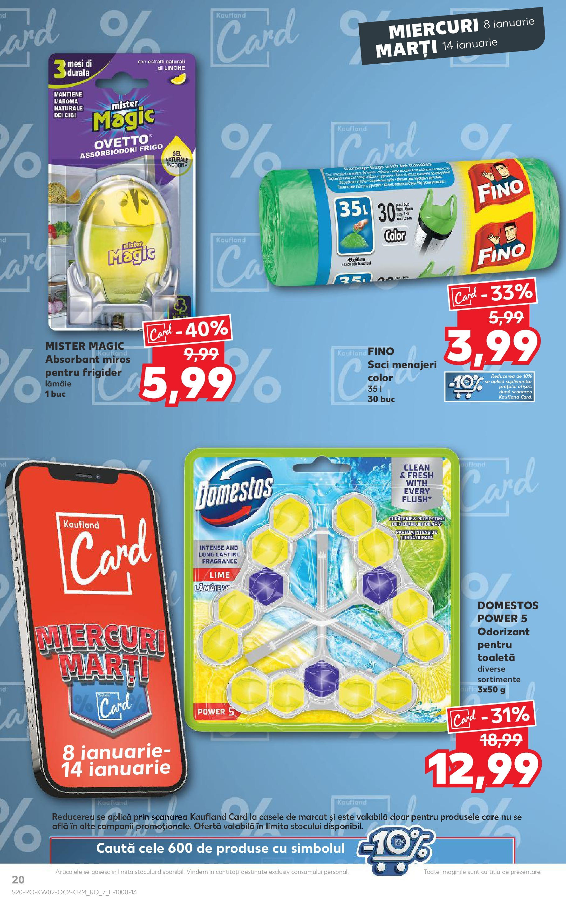 Catalog Kaufland - Târgovişte 08.01.2025 - Revista si Oferta | Pagină: 20 | Produse: Frigider, Saci menajeri, Toaletă, Lămâie