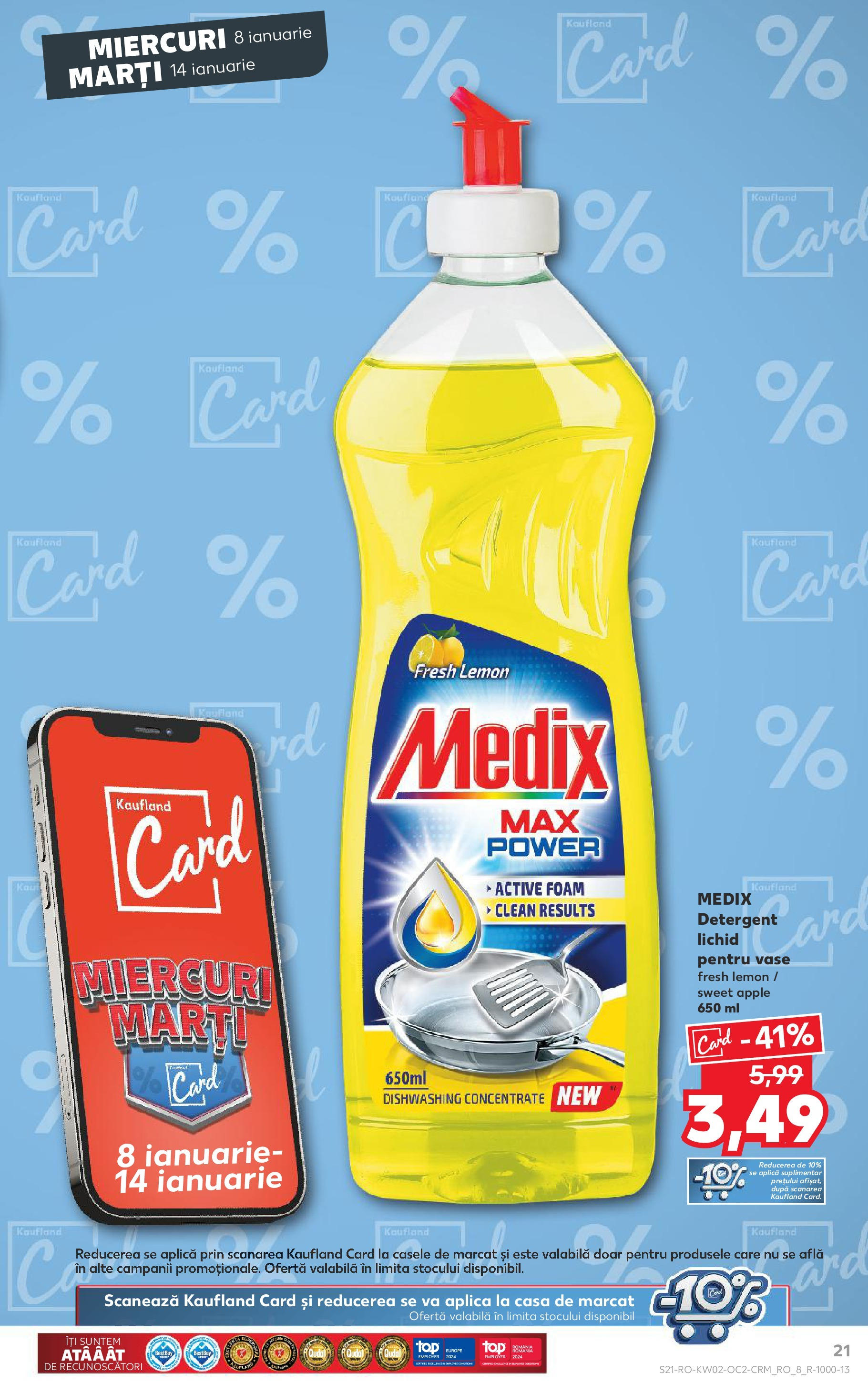 Catalog Kaufland - Târgovişte 08.01.2025 - Revista si Oferta | Pagină: 21 | Produse: Apple, Detergent