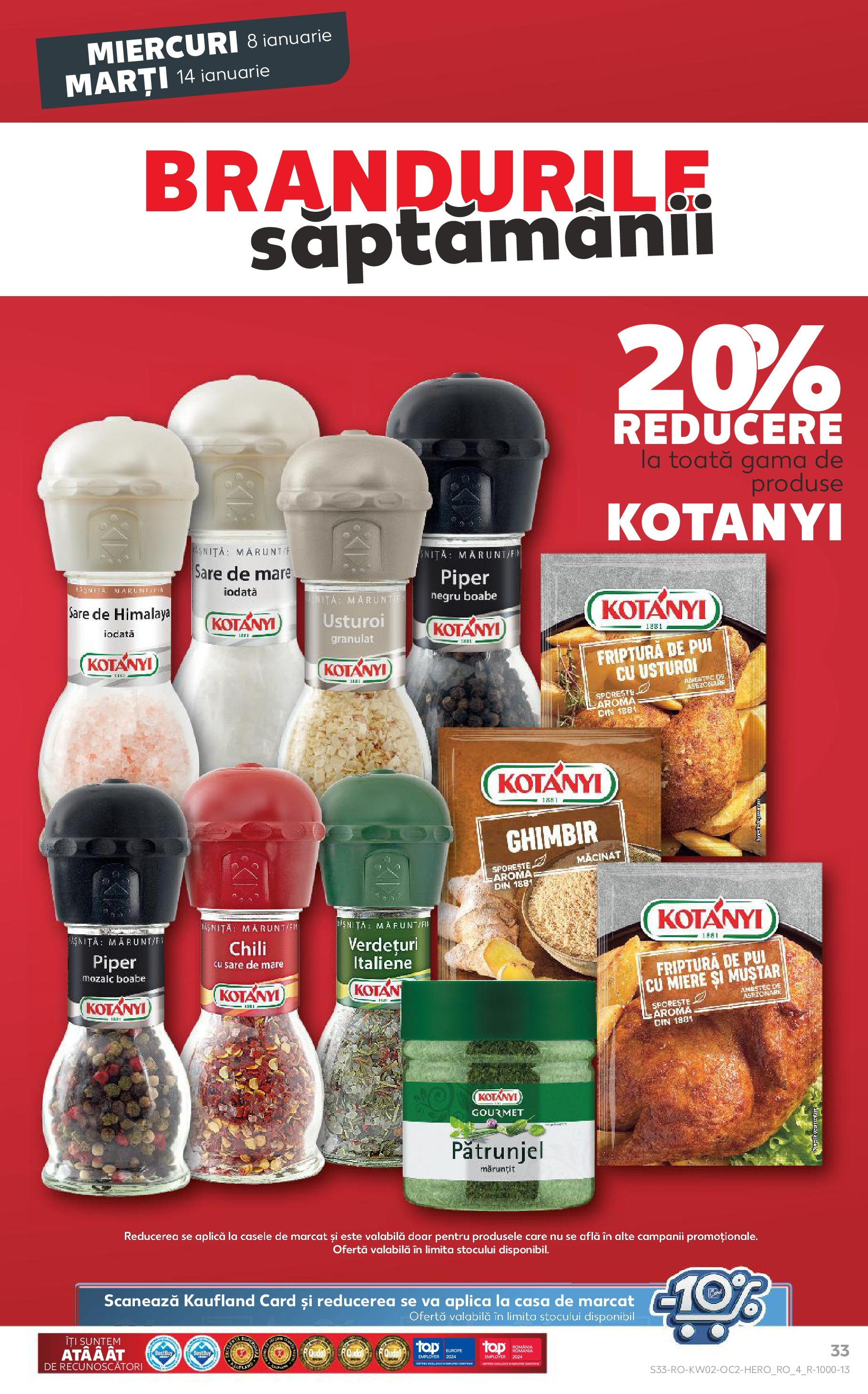 Catalog Kaufland - Târgovişte 08.01.2025 - Revista si Oferta | Pagină: 33 | Produse: Pătrunjel, Sare, Piper, Usturoi