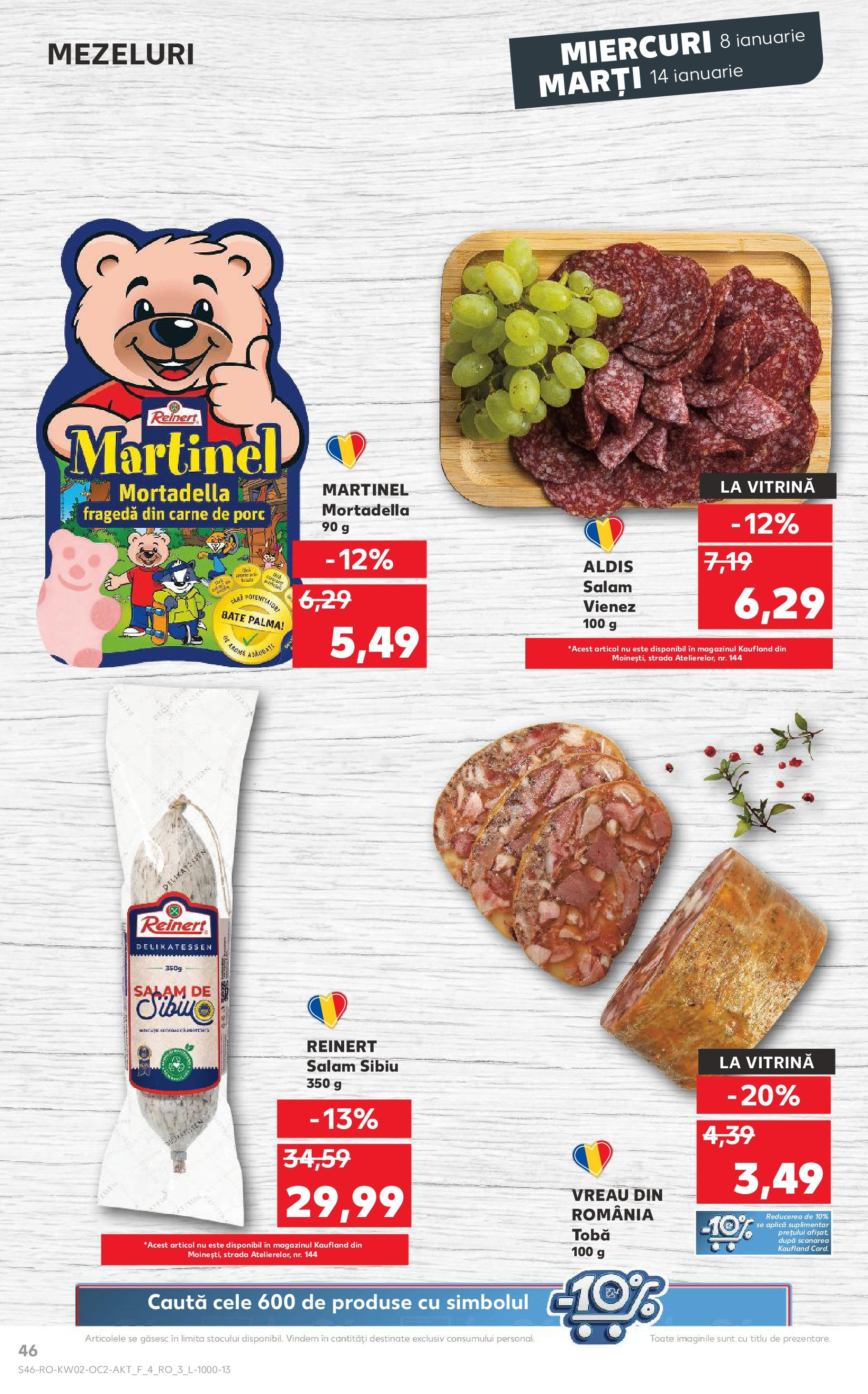 Catalog Kaufland - Târgovişte 08.01.2025 - Revista si Oferta | Pagină: 46 | Produse: Vitrină, Salam, Carne De Porc