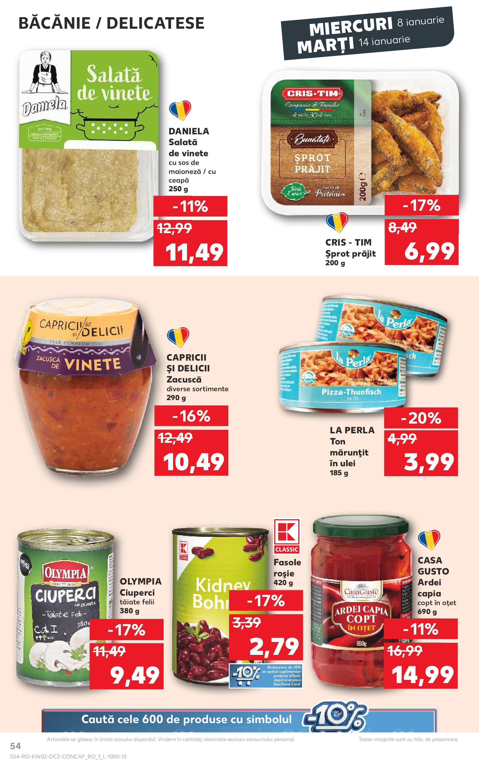 Catalog Kaufland - Târgovişte 08.01.2025 - Revista si Oferta | Pagină: 54 | Produse: Ciuperci, Ulei, Oțet, Sos