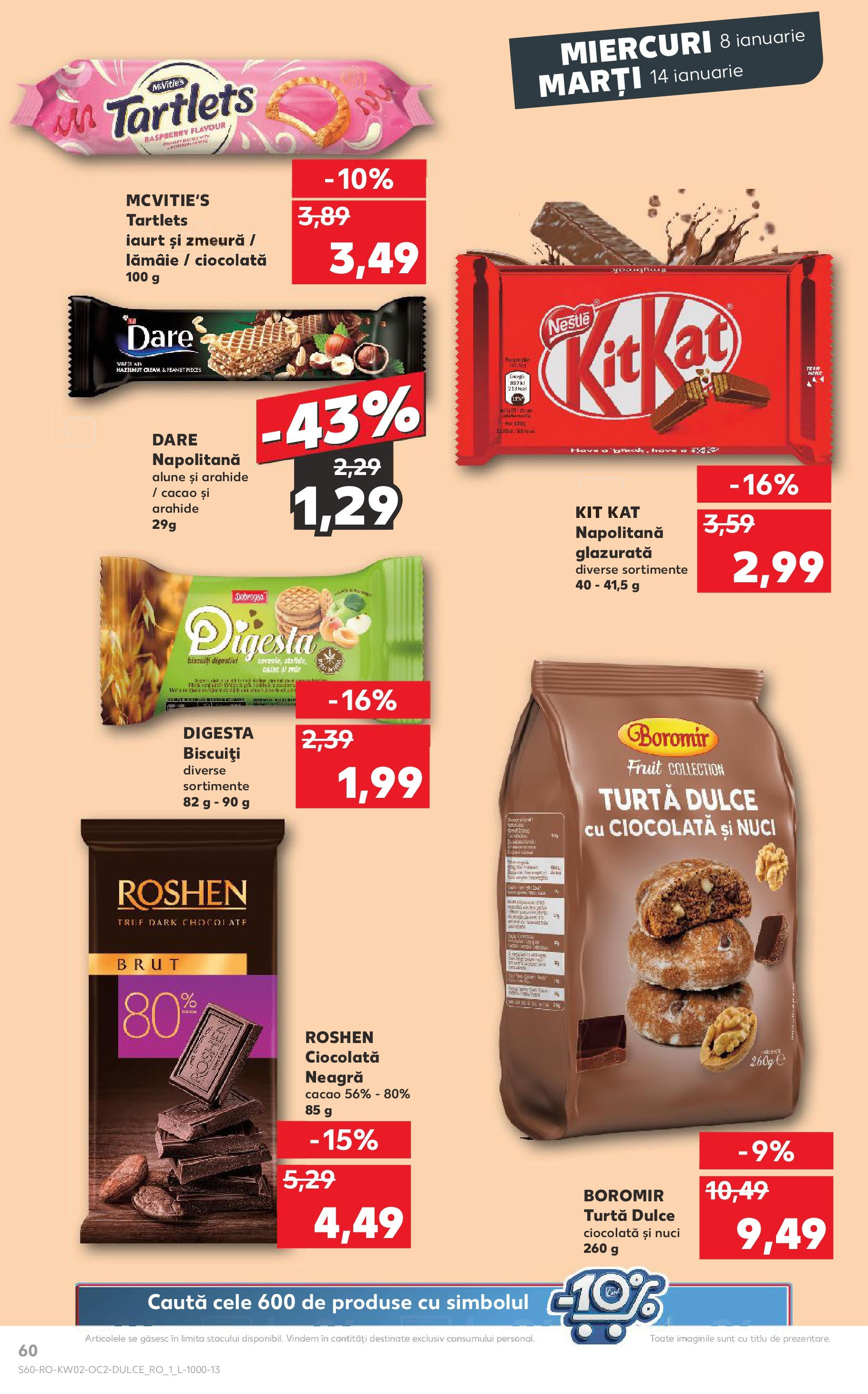 Catalog Kaufland - Bucureşti 08.01.2025 - Revista si Oferta | Pagină: 60 | Produse: Zmeură, Arahide, Alune, Biscuiți