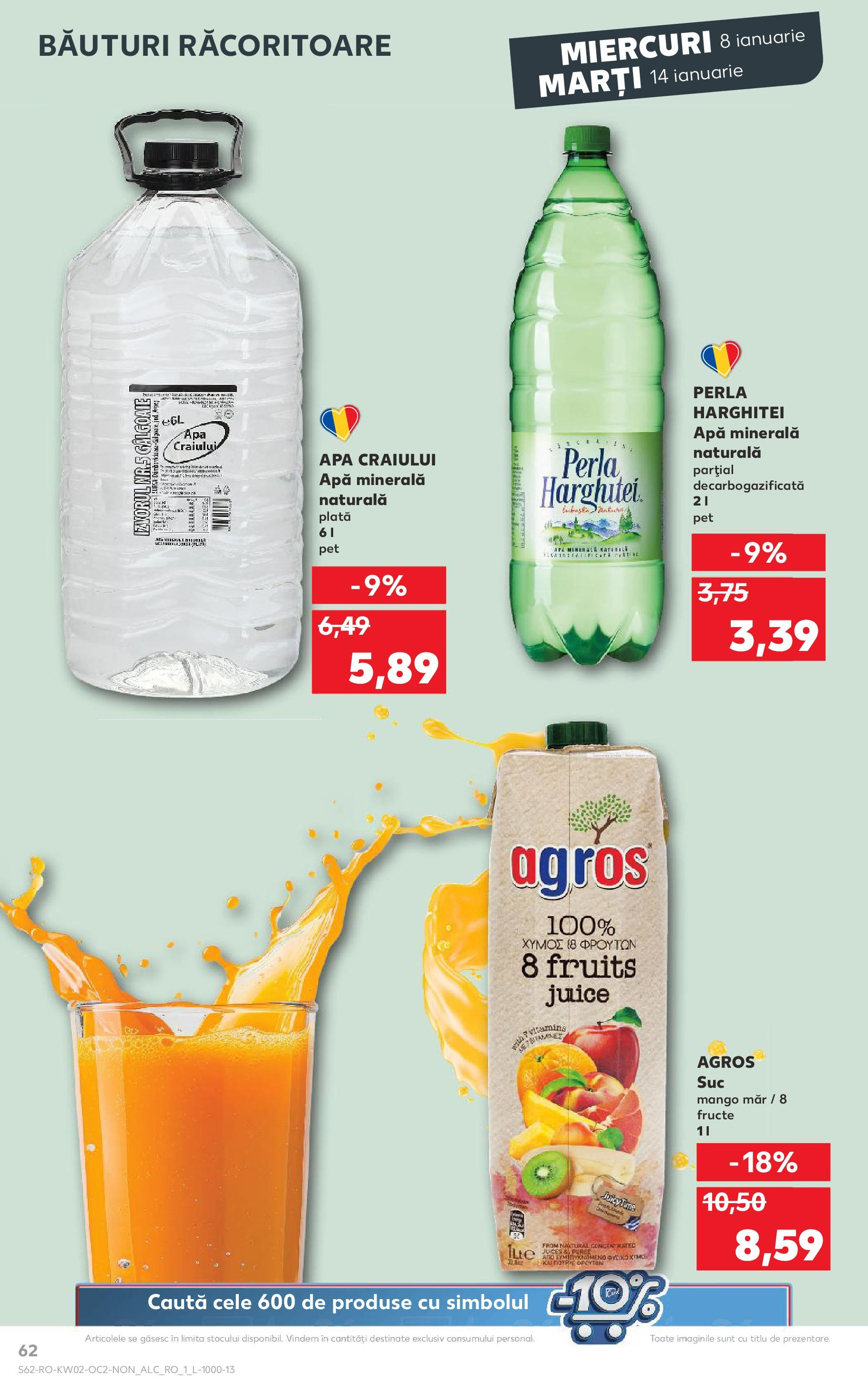 Catalog Kaufland - Târgovişte 08.01.2025 - Revista si Oferta | Pagină: 62 | Produse: Apă, Fructe, Mango