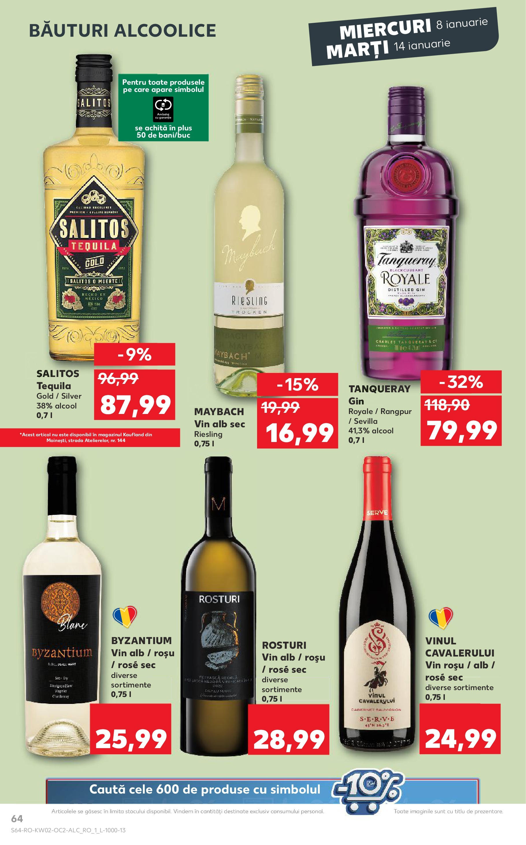 Catalog Kaufland - Târgovişte 08.01.2025 - Revista si Oferta | Pagină: 64 | Produse: Vin, Gin