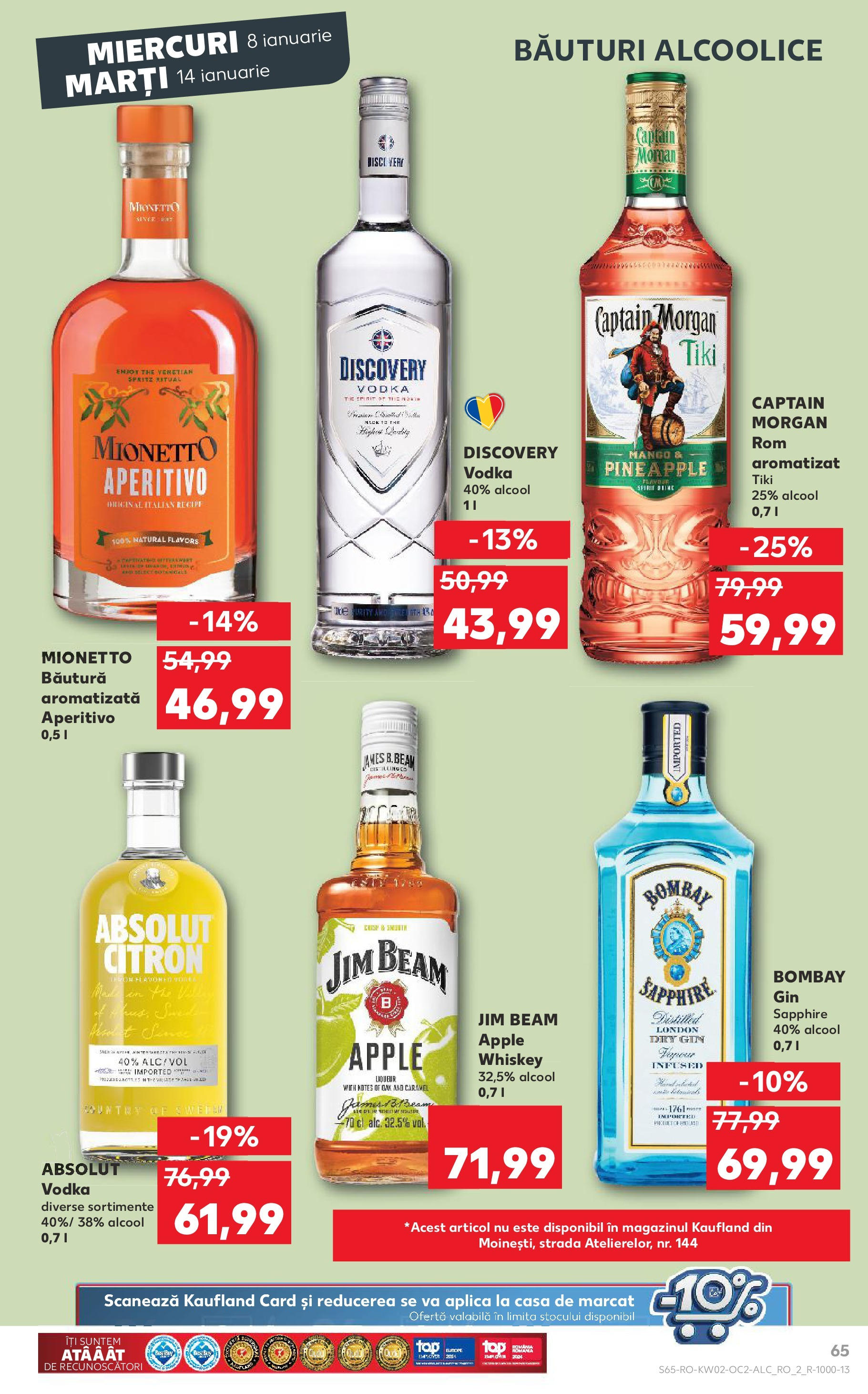 Catalog Kaufland - Bucureşti 08.01.2025 - Revista si Oferta | Pagină: 65 | Produse: Apple, Vodka, Whiskey, Mango