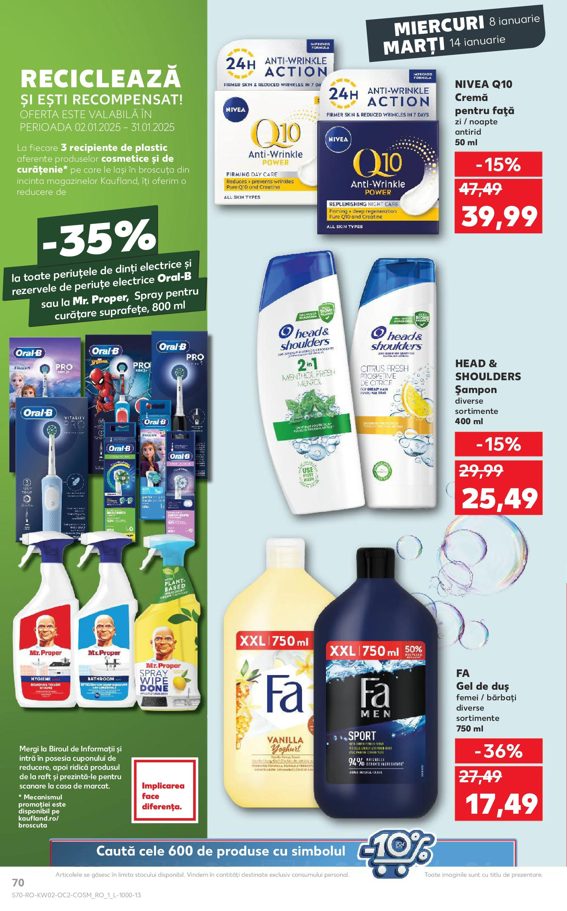 Catalog Kaufland - Târgovişte 08.01.2025 - Revista si Oferta | Pagină: 70 | Produse: Raft, Recipiente, Cremă, Gel de duș