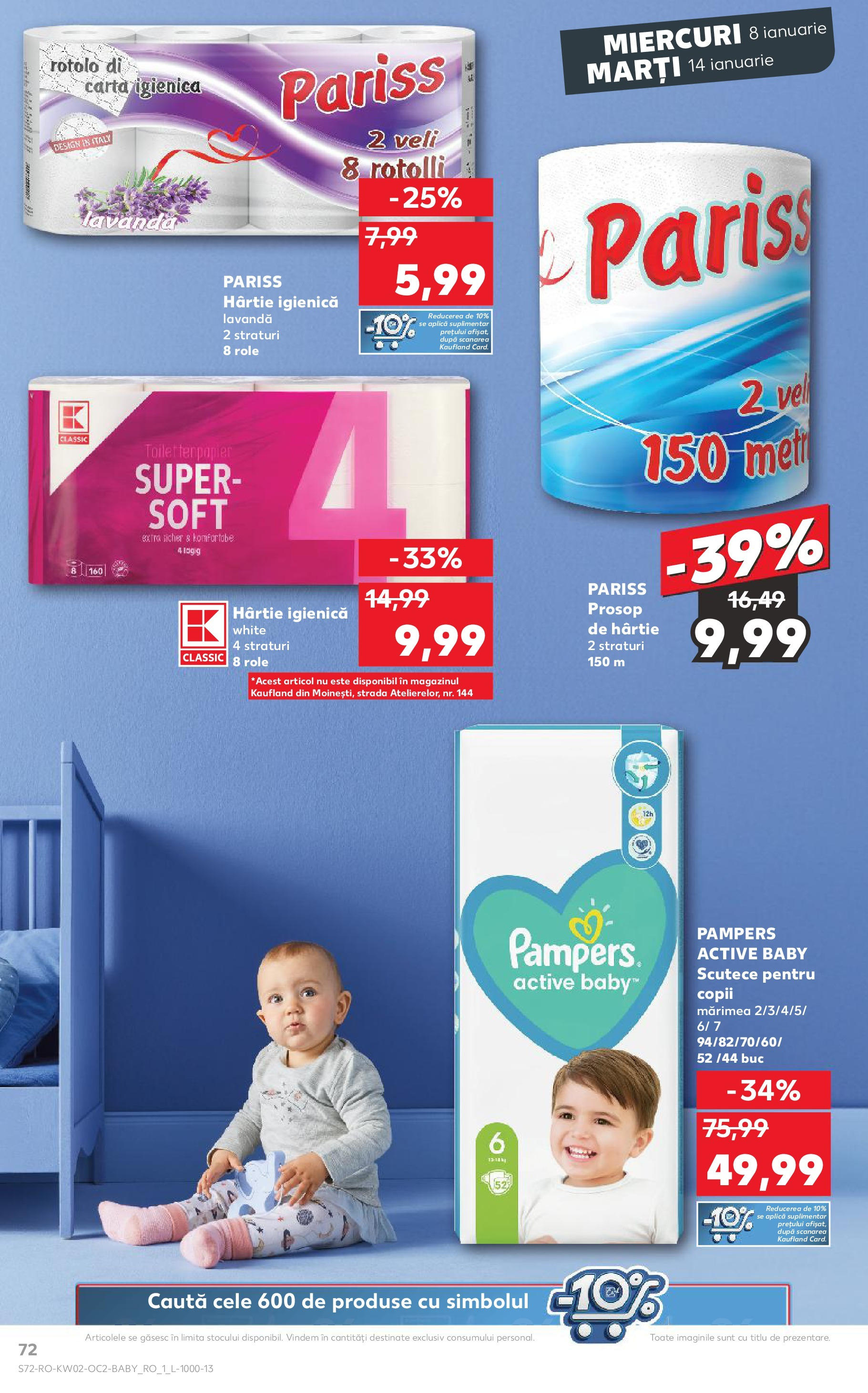 Catalog Kaufland - Târgovişte 08.01.2025 - Revista si Oferta | Pagină: 72 | Produse: Role, Scutece