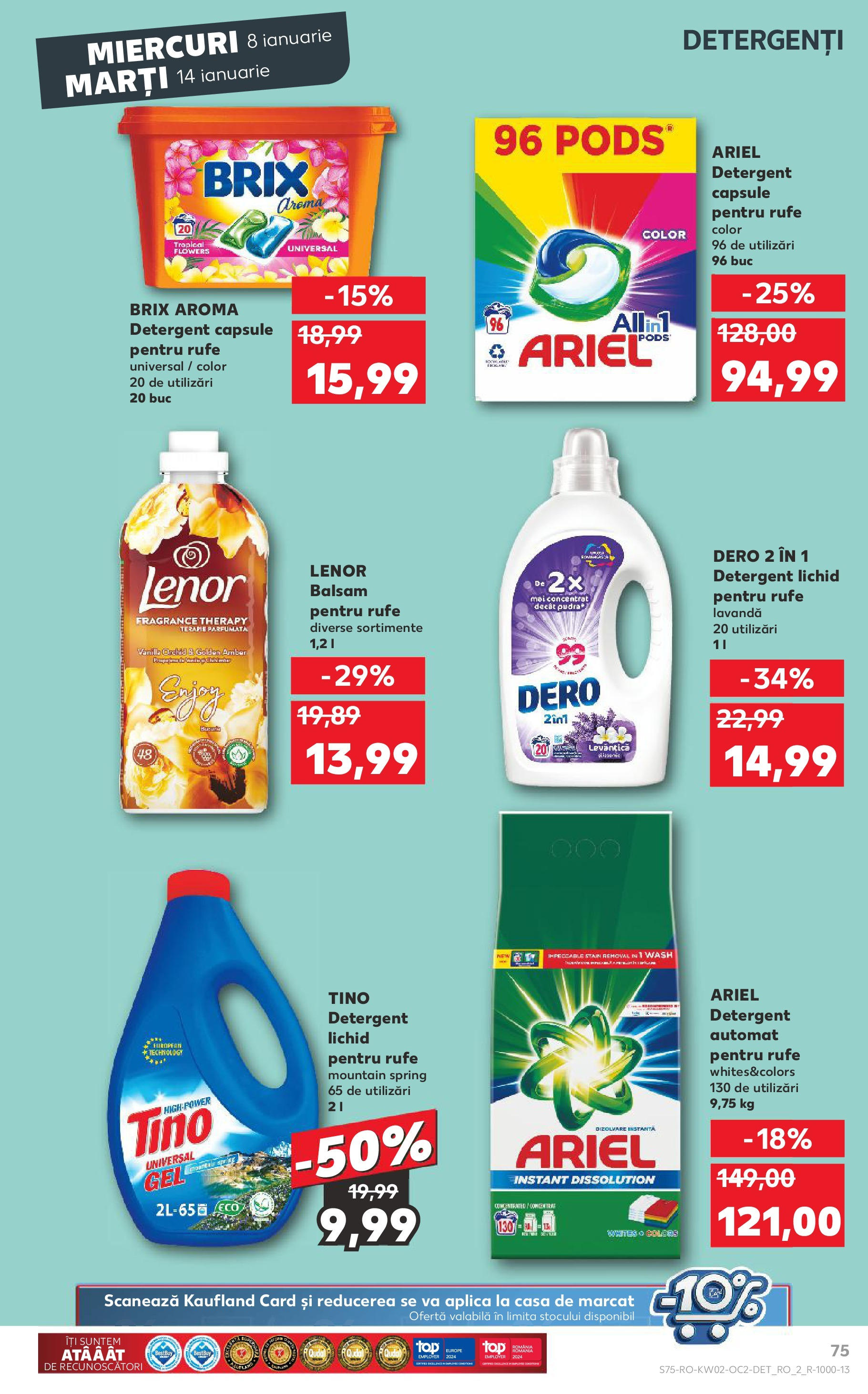 Catalog Kaufland - Târgovişte 08.01.2025 - Revista si Oferta | Pagină: 75 | Produse: Balsam, Detergent