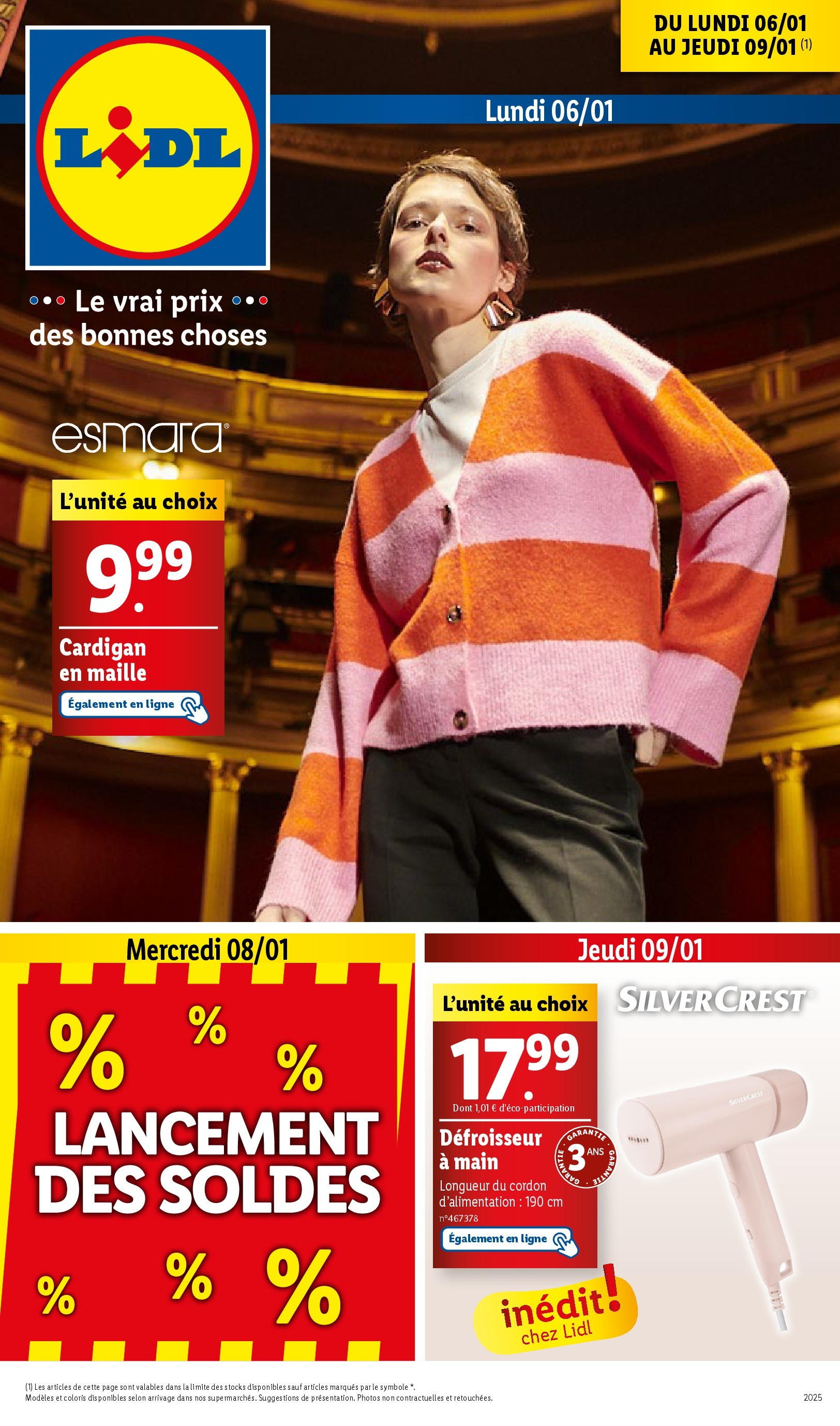 Catalogue LIDL du 06/01/2025 | Promo prospectus en ligne | Page: 1 | Produits: Cardigan