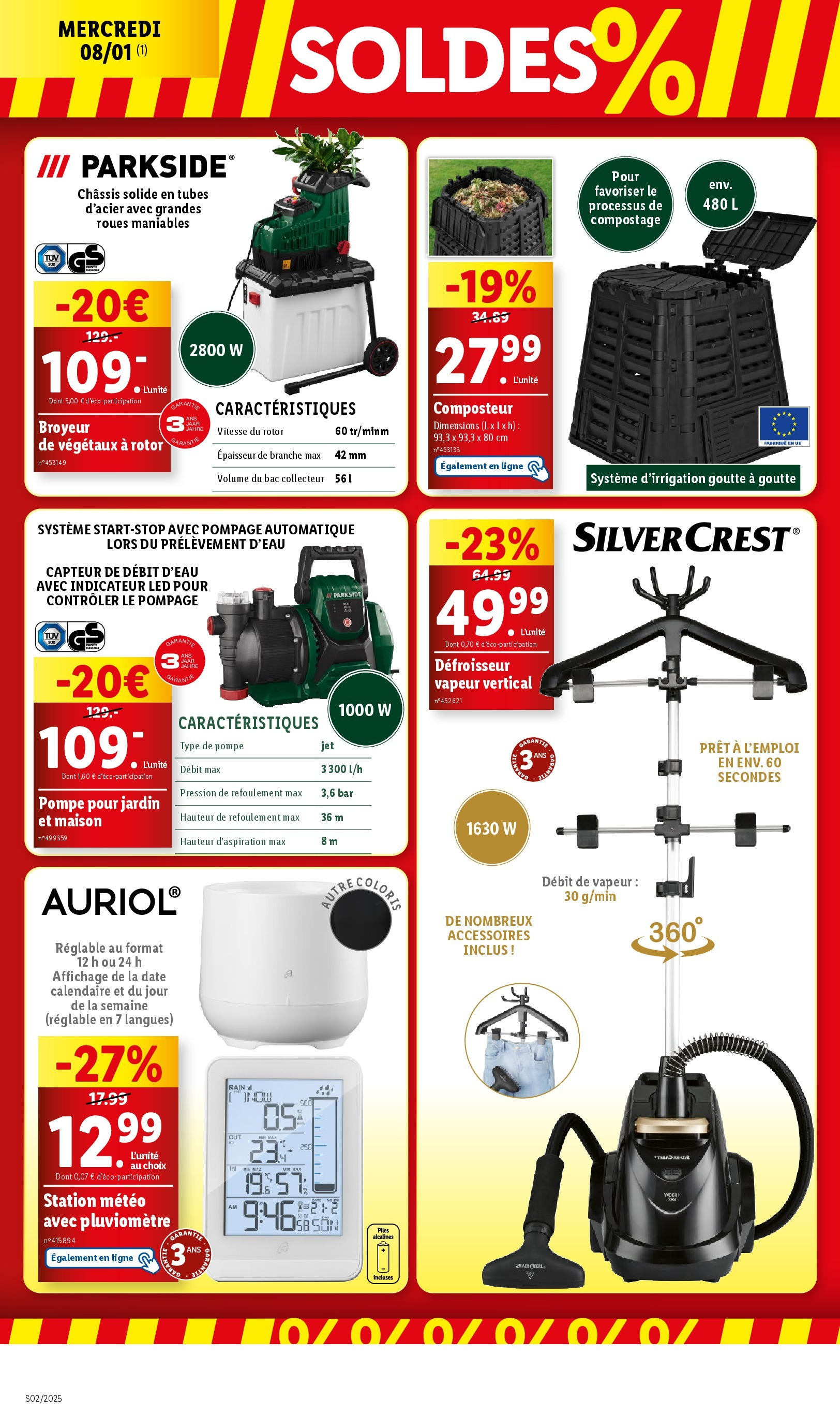 Catalogue LIDL du 06/01/2025 | Promo prospectus en ligne | Page: 22 | Produits: Station météo, Broyeur, Composteur