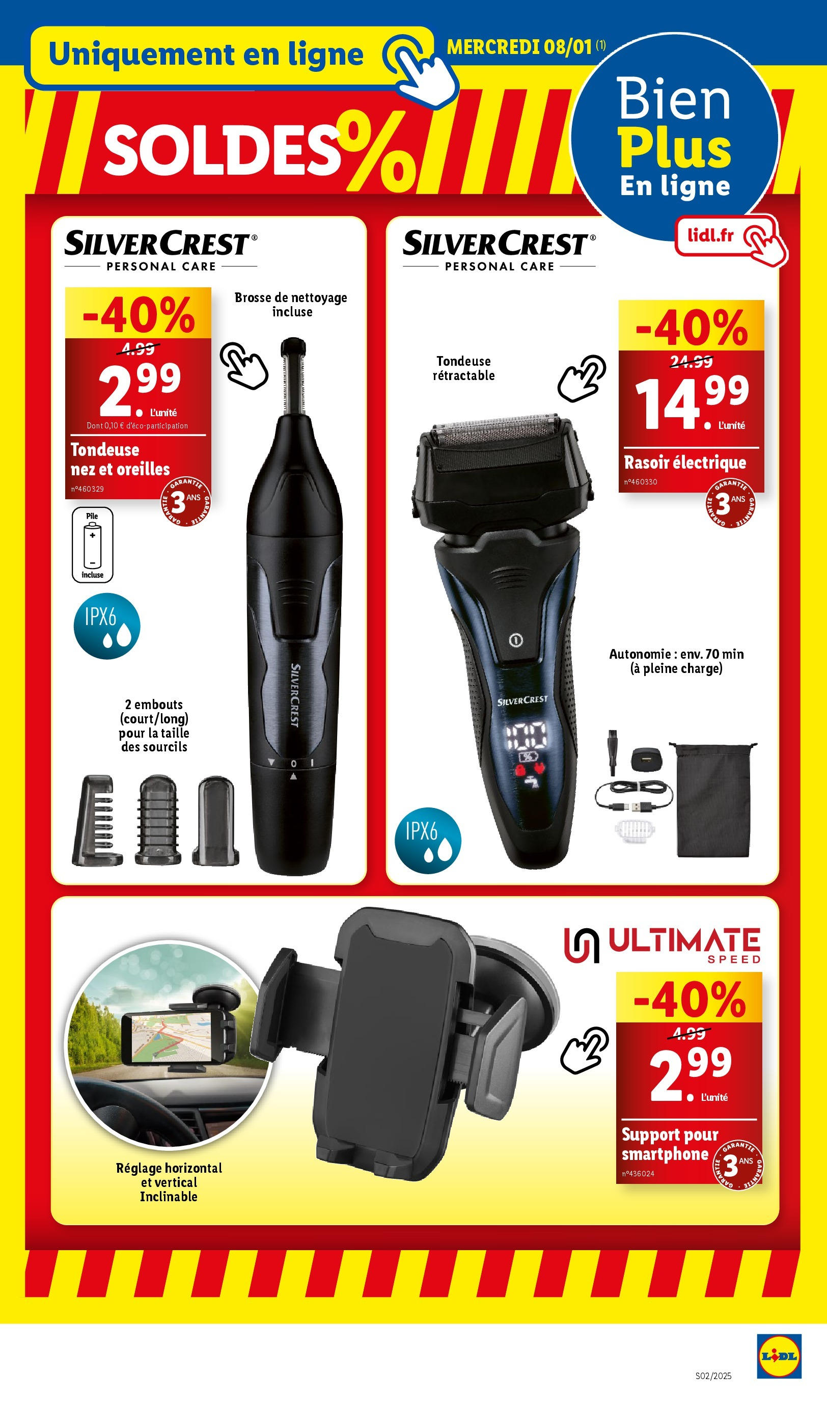 Catalogue LIDL du 06/01/2025 | Promo prospectus en ligne | Page: 35 | Produits: Smartphone, Rasoir électrique, Tondeuse, Brosse