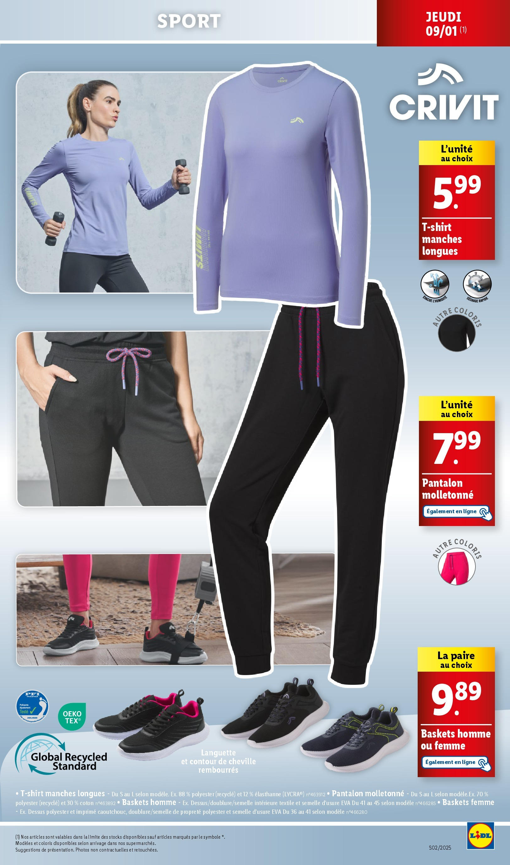 Catalogue LIDL du 06/01/2025 | Promo prospectus en ligne | Page: 39 | Produits: Coton, Pantalon, Baskets, Thé