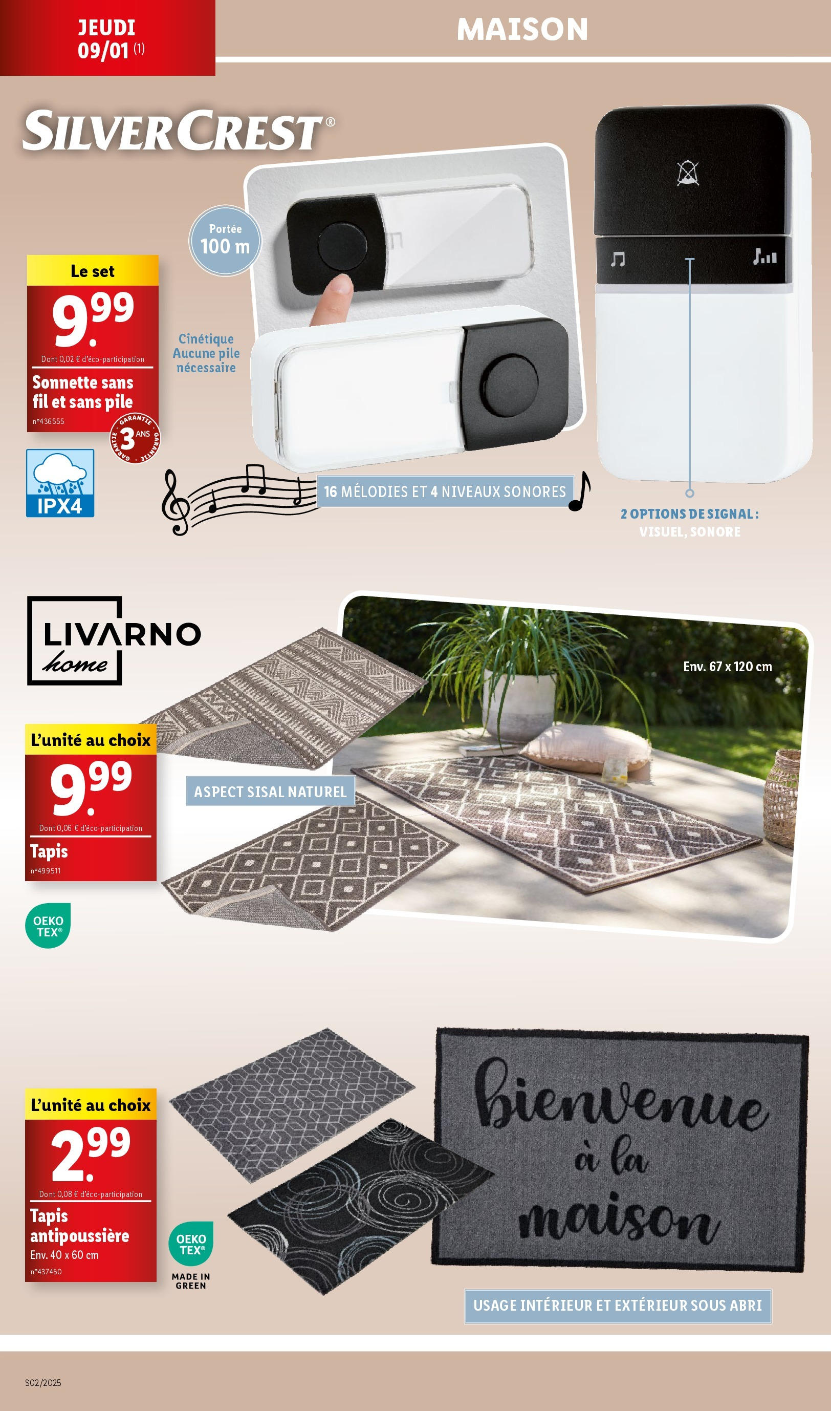 Catalogue LIDL du 06/01/2025 | Promo prospectus en ligne | Page: 50 | Produits: Tapis