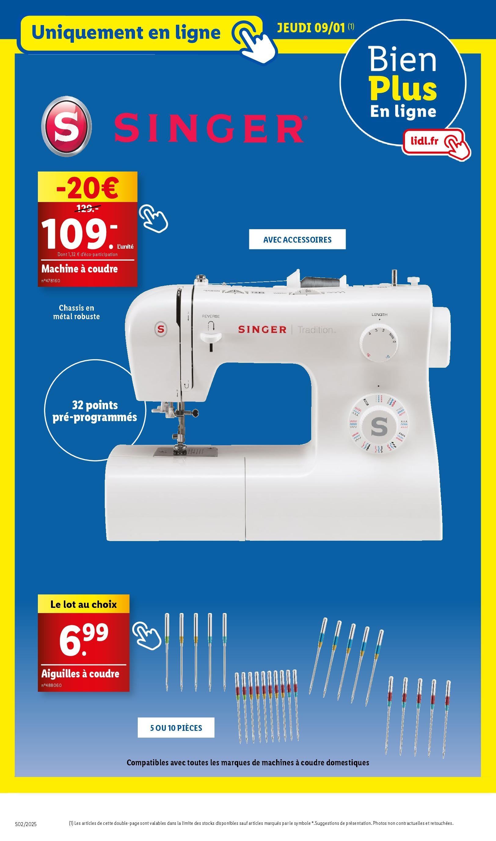 Catalogue LIDL du 06/01/2025 | Promo prospectus en ligne | Page: 52 | Produits: Machine à coudre