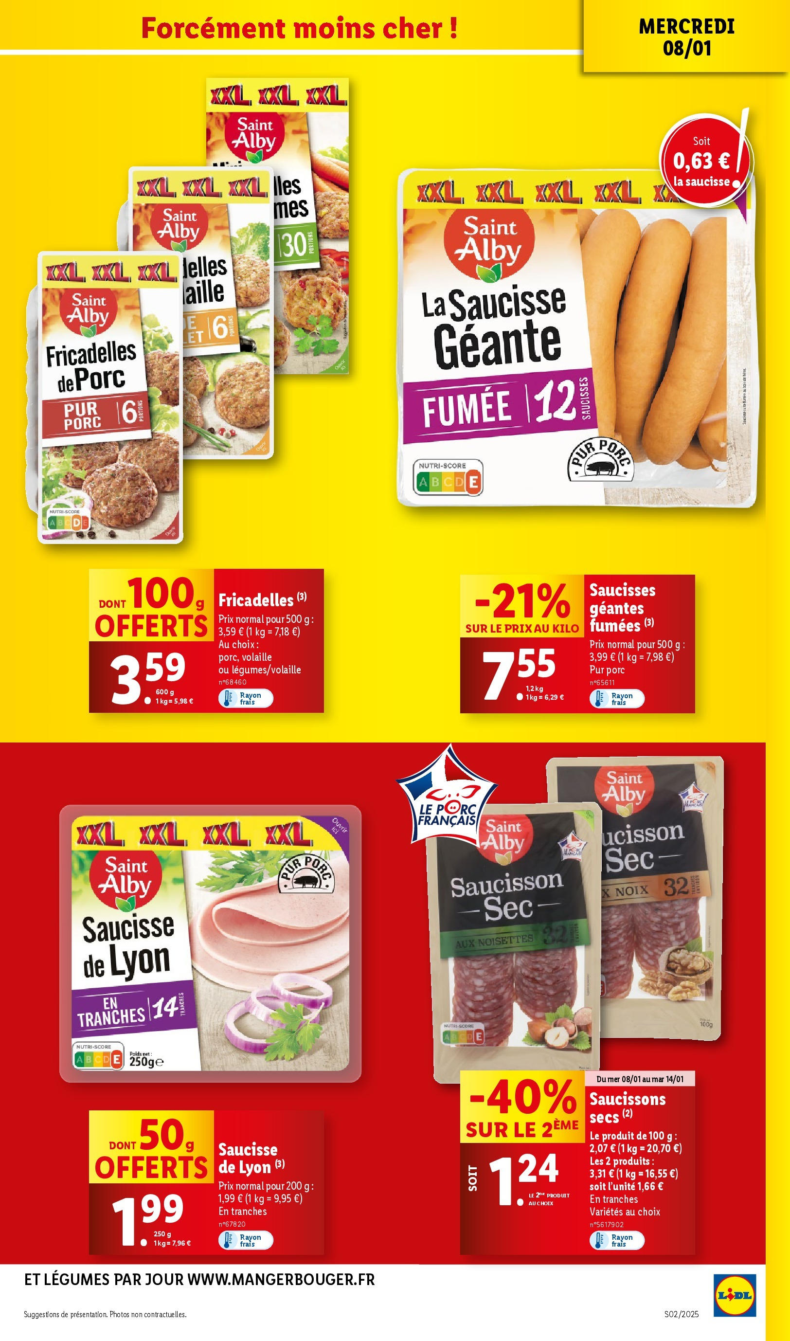 Catalogue LIDL du 07/01/2025 | Promo prospectus en ligne | Page: 9 | Produits: Poids, Saucisse, Porc, Noix