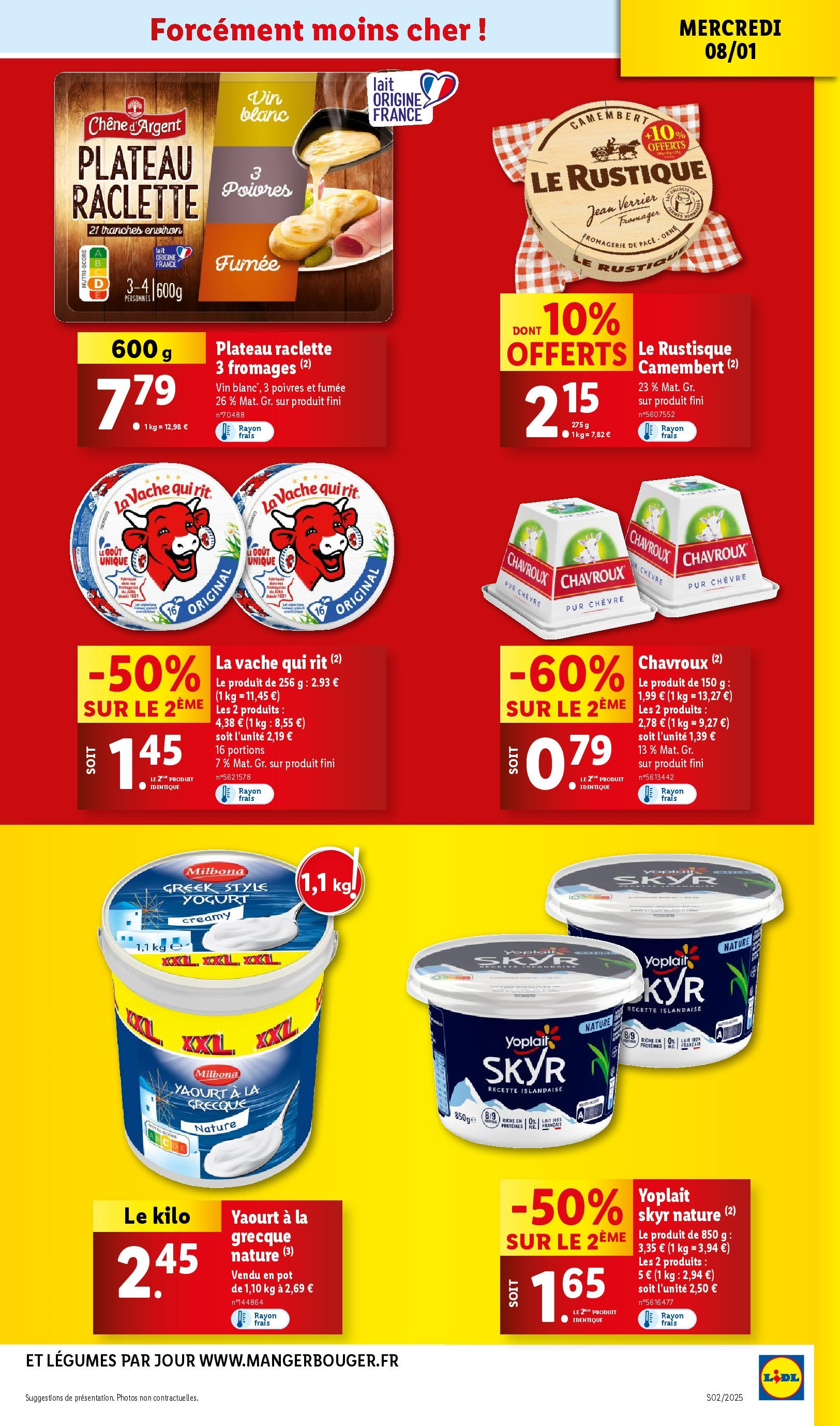 Catalogue LIDL du 07/01/2025 | Promo prospectus en ligne | Page: 15 | Produits: Raclette, Lait, Vin, Skyr