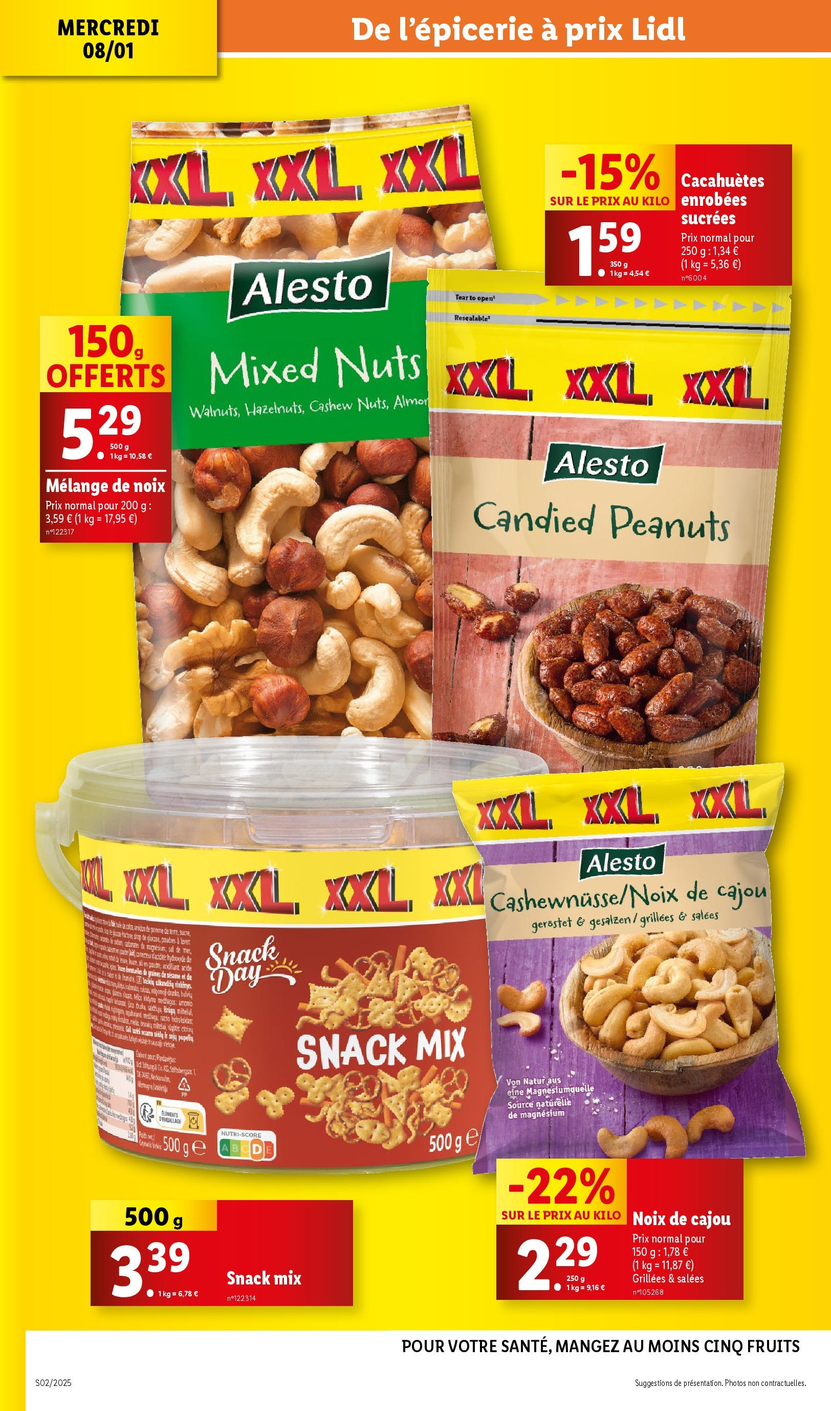 Catalogue LIDL du 07/01/2025 | Promo prospectus en ligne | Page: 18 | Produits: Noix de cajou, Noix