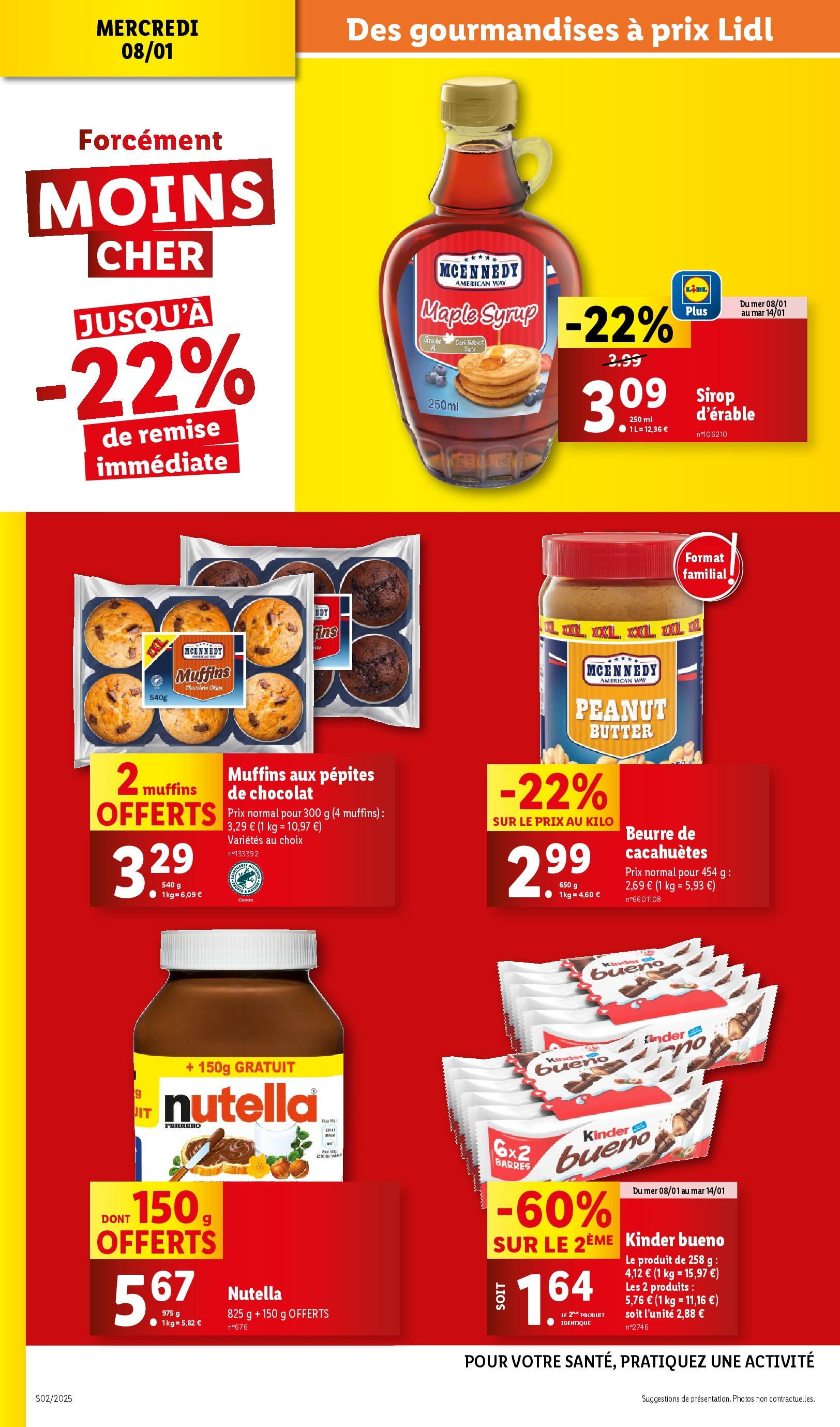 Catalogue LIDL du 07/01/2025 | Promo prospectus en ligne | Page: 22 | Produits: Pépites de chocolat, Nutella, Chocolat, Chips