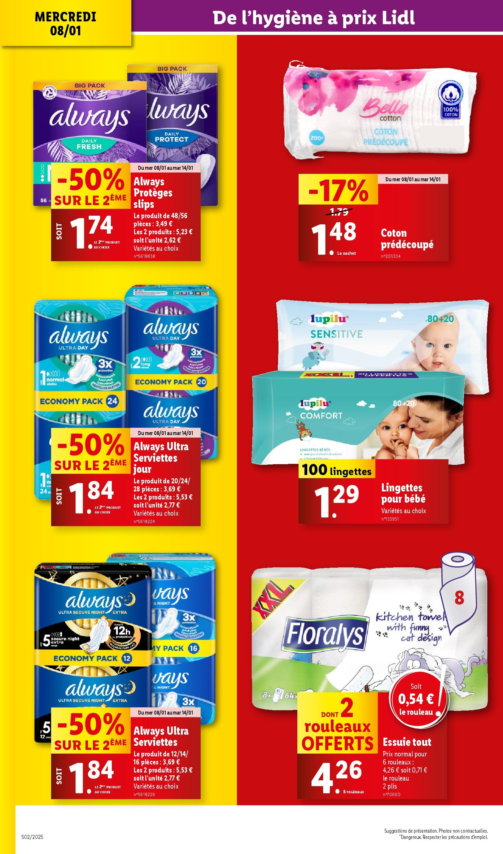 Catalogue LIDL du 07/01/2025 | Promo prospectus en ligne | Page: 28 | Produits: Coton, Rouleau, Slips