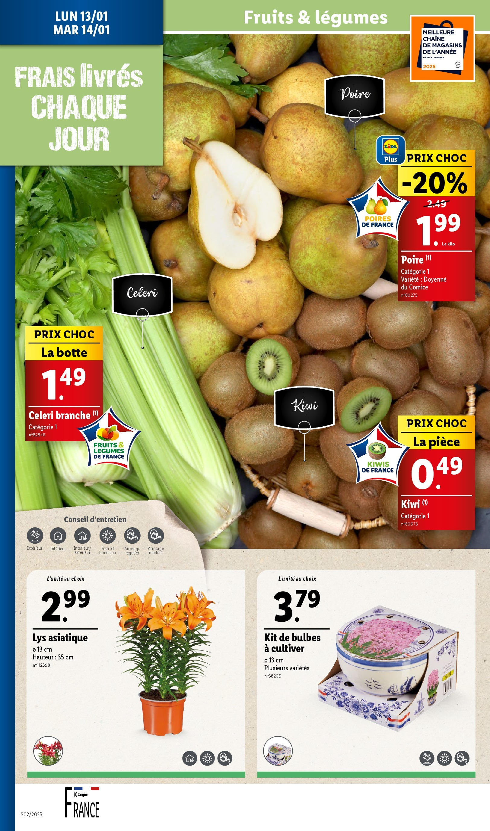 Catalogue LIDL du 07/01/2025 | Promo prospectus en ligne | Page: 32 | Produits: Poire, Kiwi