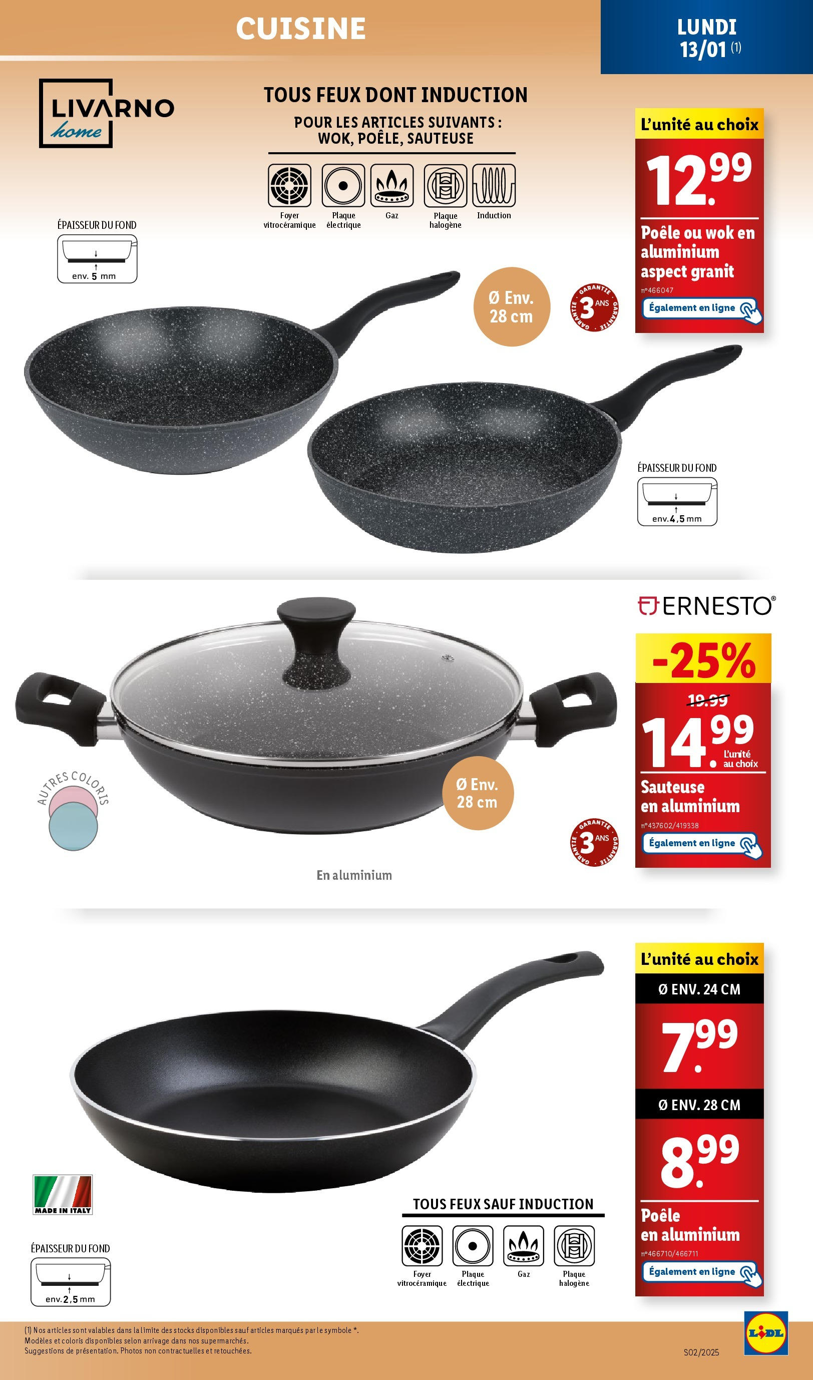 Catalogue LIDL du 07/01/2025 | Promo prospectus en ligne | Page: 75 | Produits: Poêle