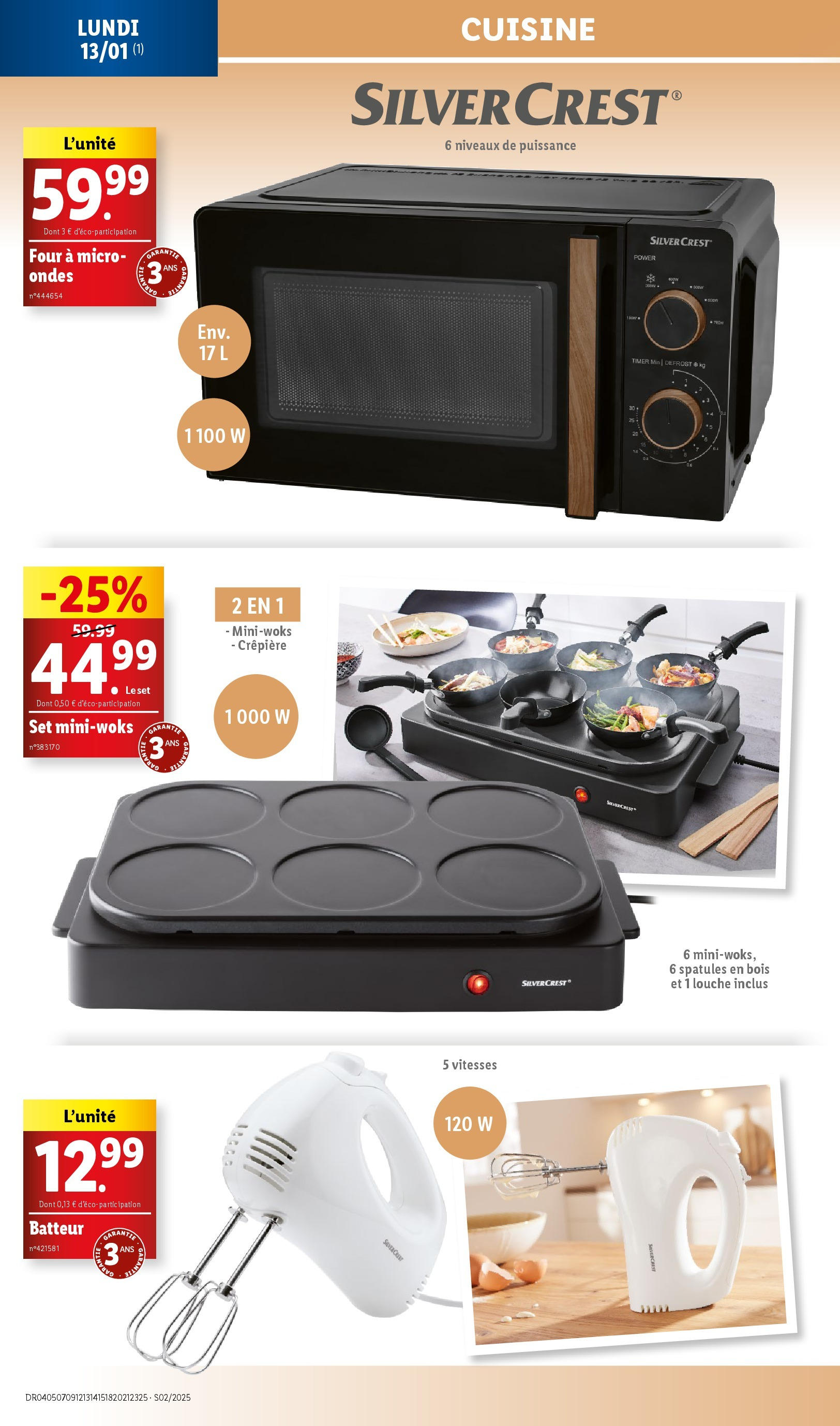 Catalogue LIDL du 07/01/2025 | Promo prospectus en ligne | Page: 76 | Produits: Four, Batteur, Crêpière