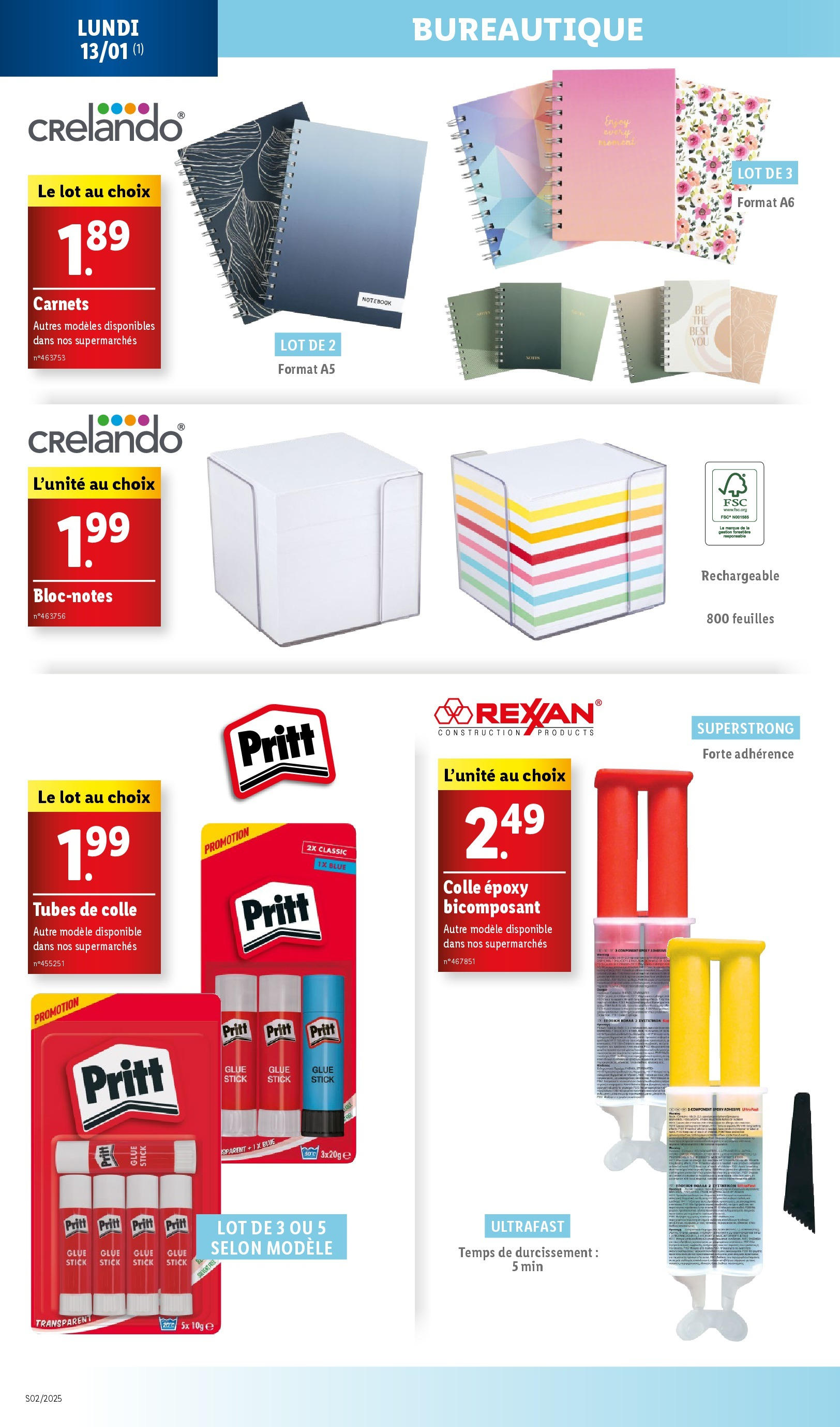 Catalogue LIDL du 07/01/2025 | Promo prospectus en ligne | Page: 78 | Produits: Carnets, Colle