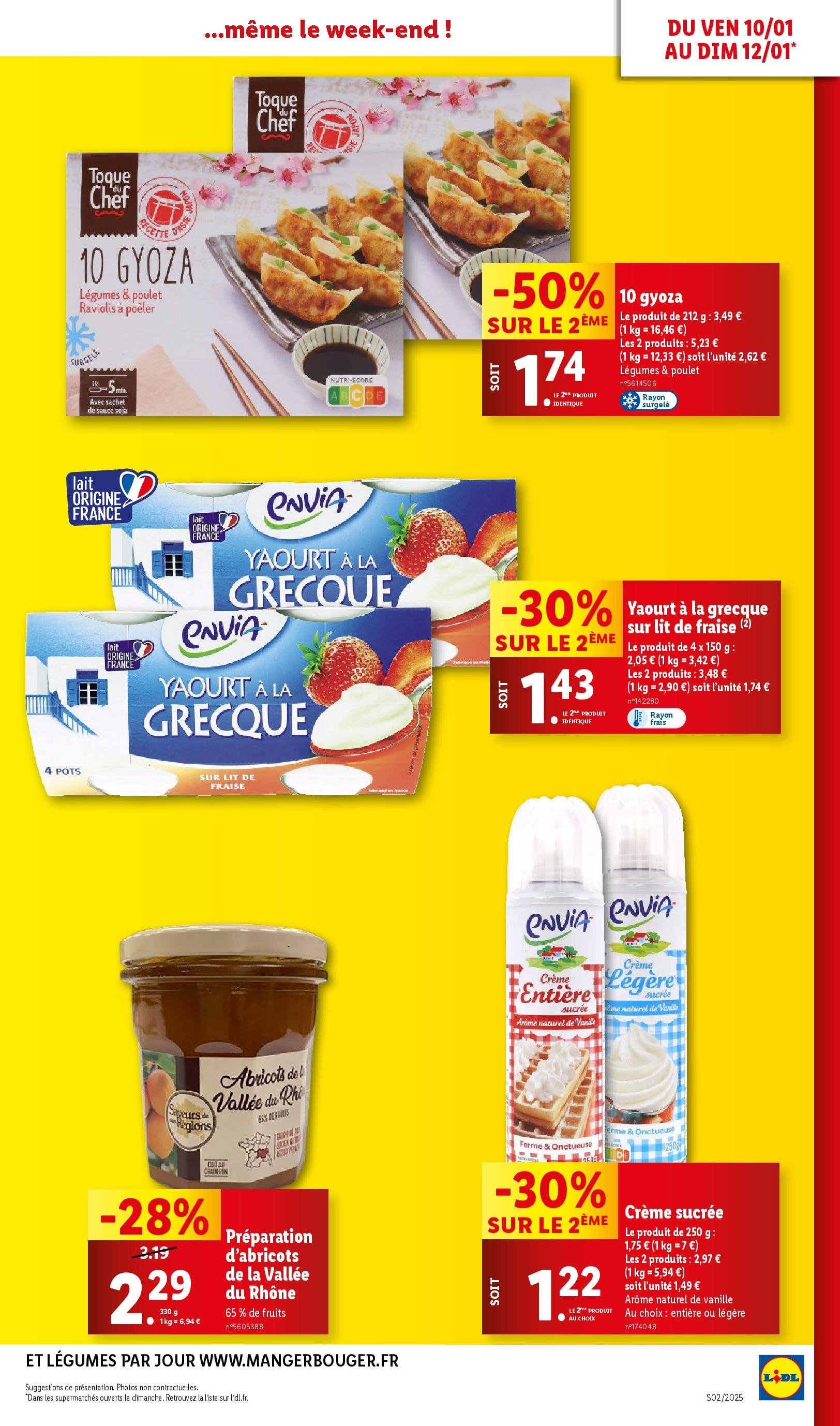 Catalogue LIDL du 07/01/2025 | Promo prospectus en ligne | Page: 85 | Produits: Raviolis, Abricots, Lait, Yaourt