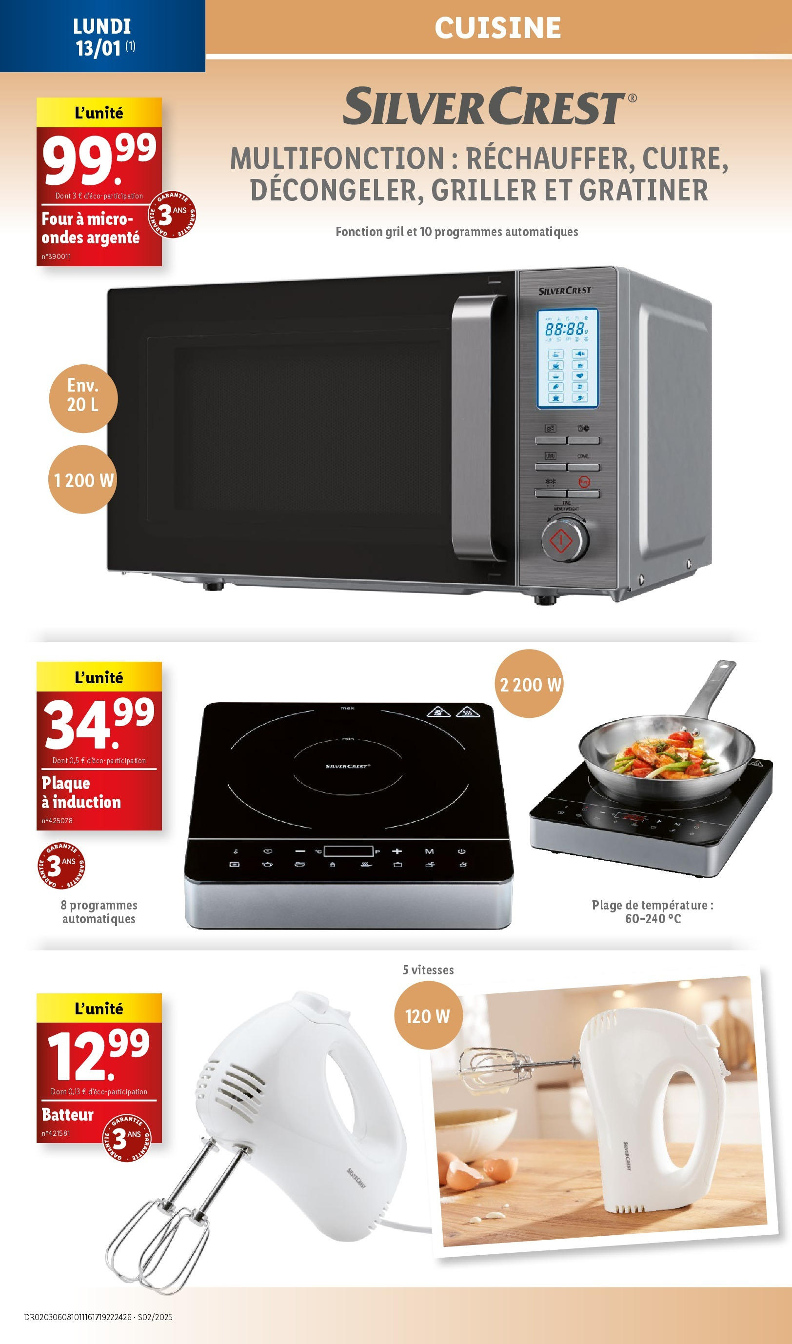 Catalogue LIDL du 07/01/2025 | Promo prospectus en ligne | Page: 76 | Produits: Plaque a induction, Four, Batteur, Gril