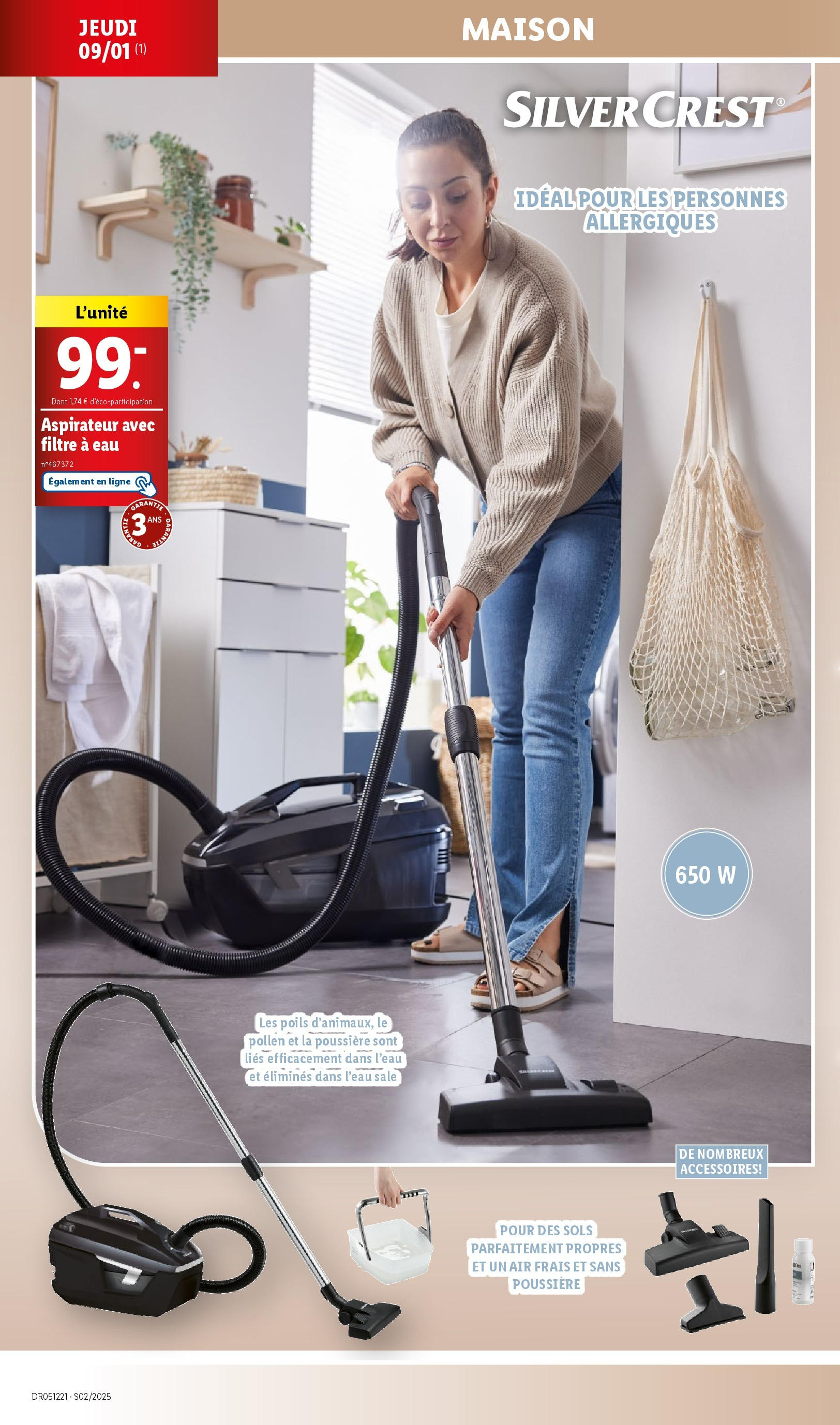 Catalogue LIDL du 06/01/2025 | Promo prospectus en ligne | Page: 44 | Produits: Filtre, Filtre à eau, Aspirateur