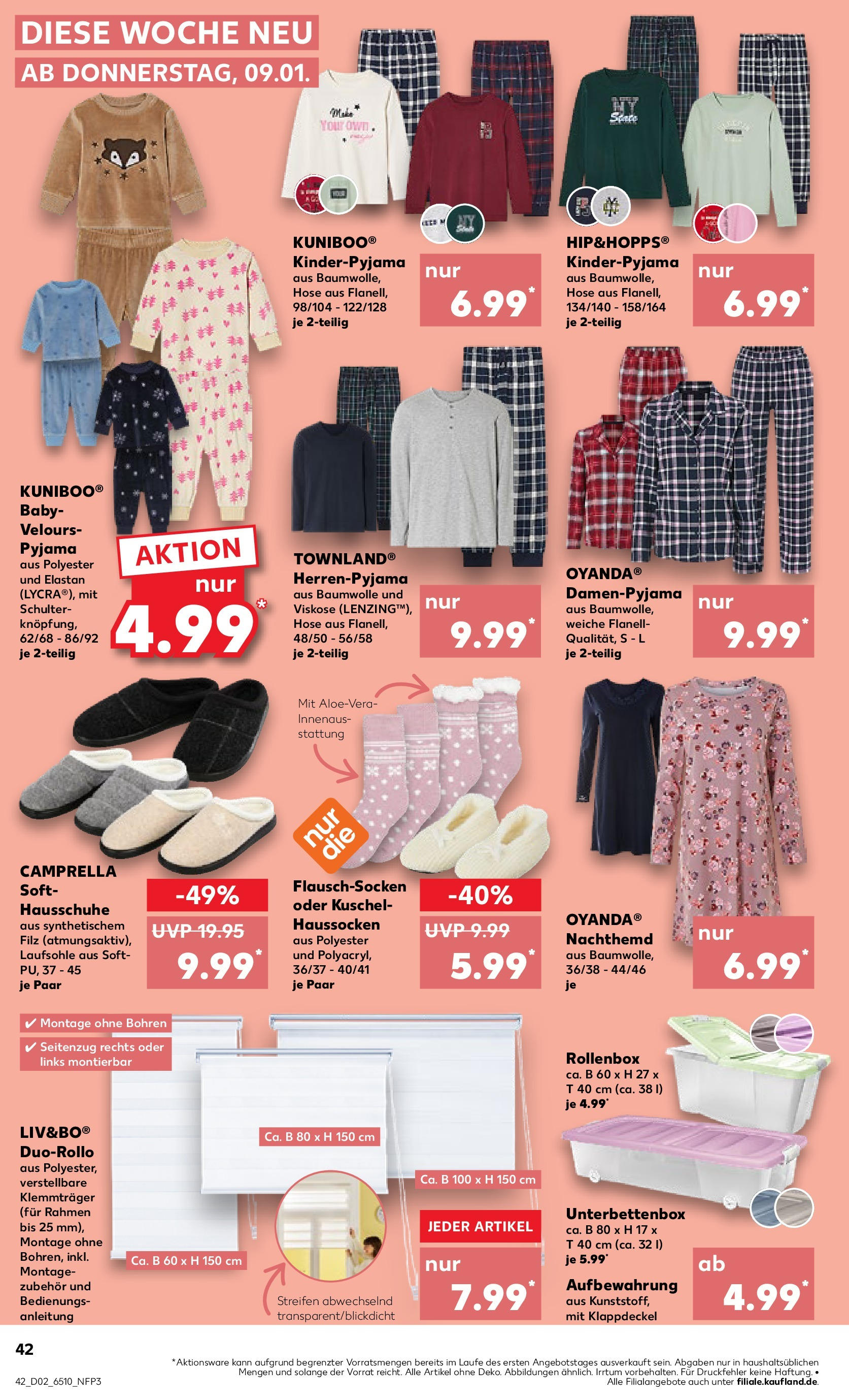 Kaufland - Nürnberg, Fürther Straße 187 (ab 09.01.2025) » Angebote Online zum Blättern | Seite: 42 | Produkte: Hose, Pyjama, Hausschuhe