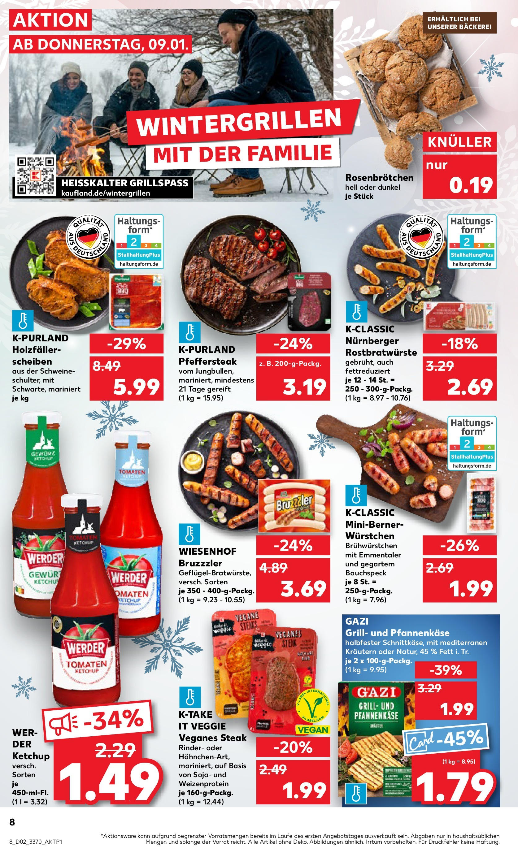 Kaufland - Berlin, Schnellerstraße 21 (ab 09.01.2025) » Angebote Online zum Blättern | Seite: 8 | Produkte: Grill, Bäckerei, Tomaten, Ketchup