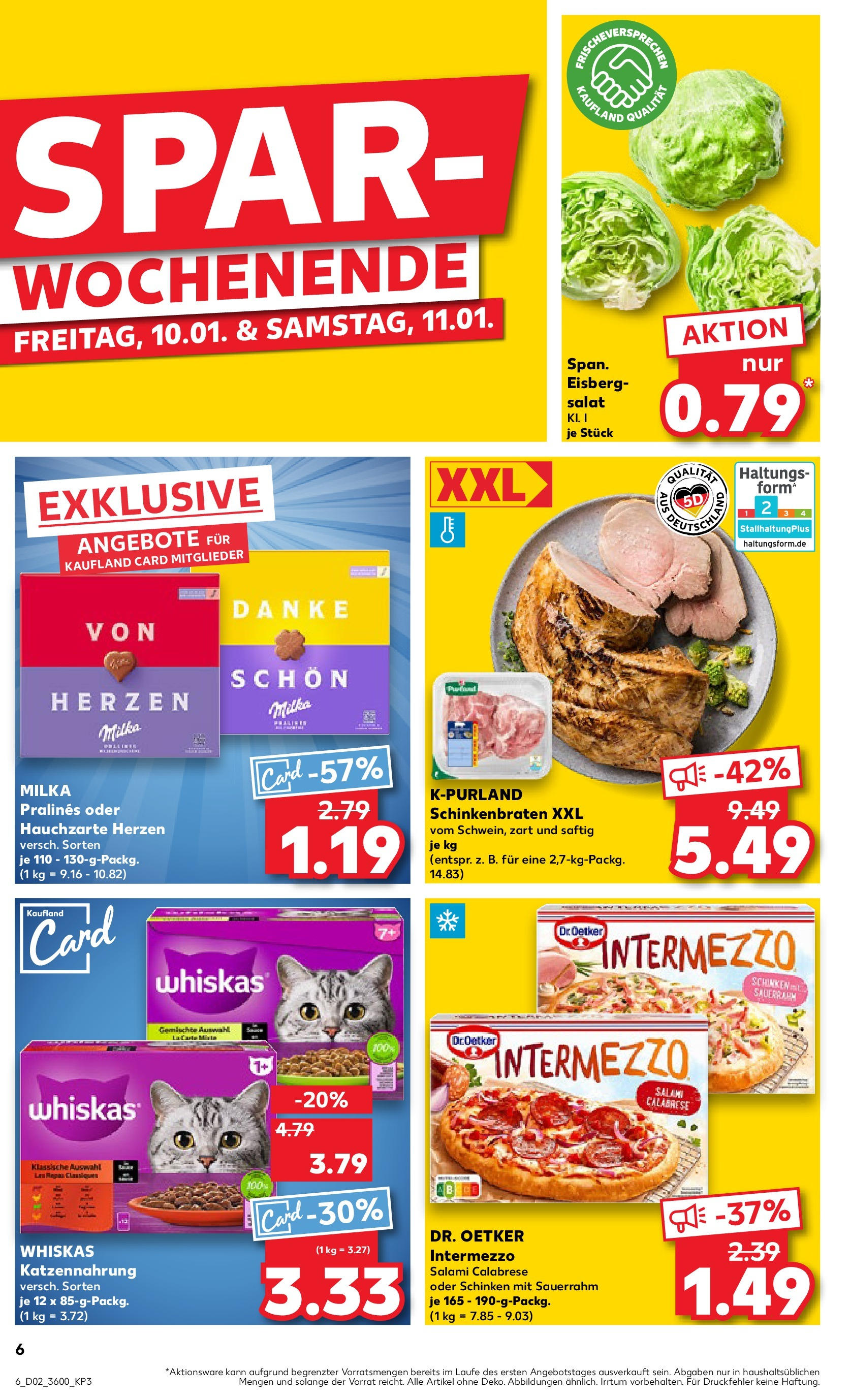 Kaufland - Ahrensfelde, Landsberger Chaussee 17 (ab 09.01.2025) » Angebote Online zum Blättern | Seite: 6 | Produkte: Salami, Schinken, Sauerrahm, Salat