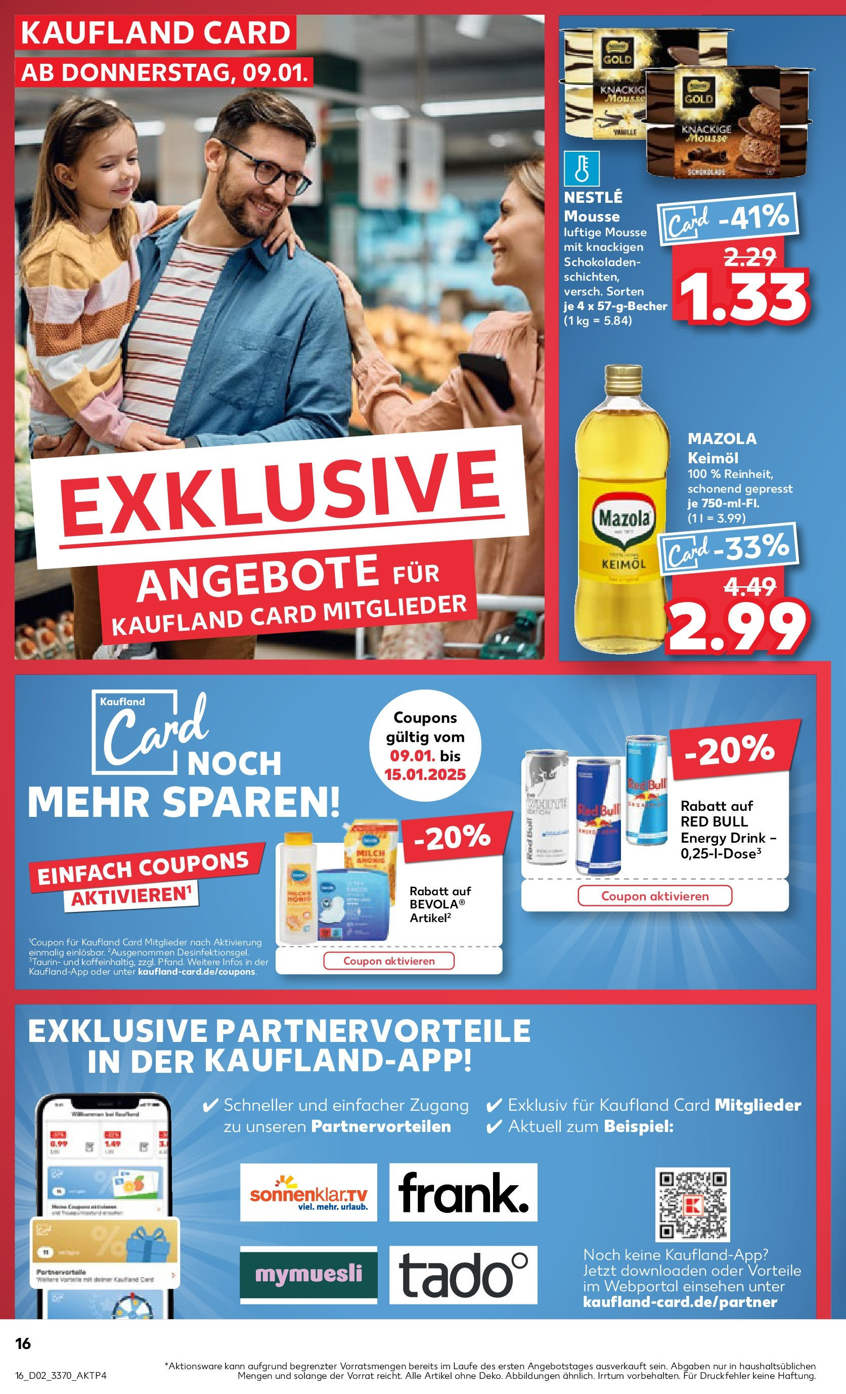 Kaufland - Berlin-Reinickendorf, Ollenhauerstraße 122 (ab 09.01.2025) » Angebote Online zum Blättern | Seite: 16 | Produkte: Red bull, Milch, Energy, Schokolade