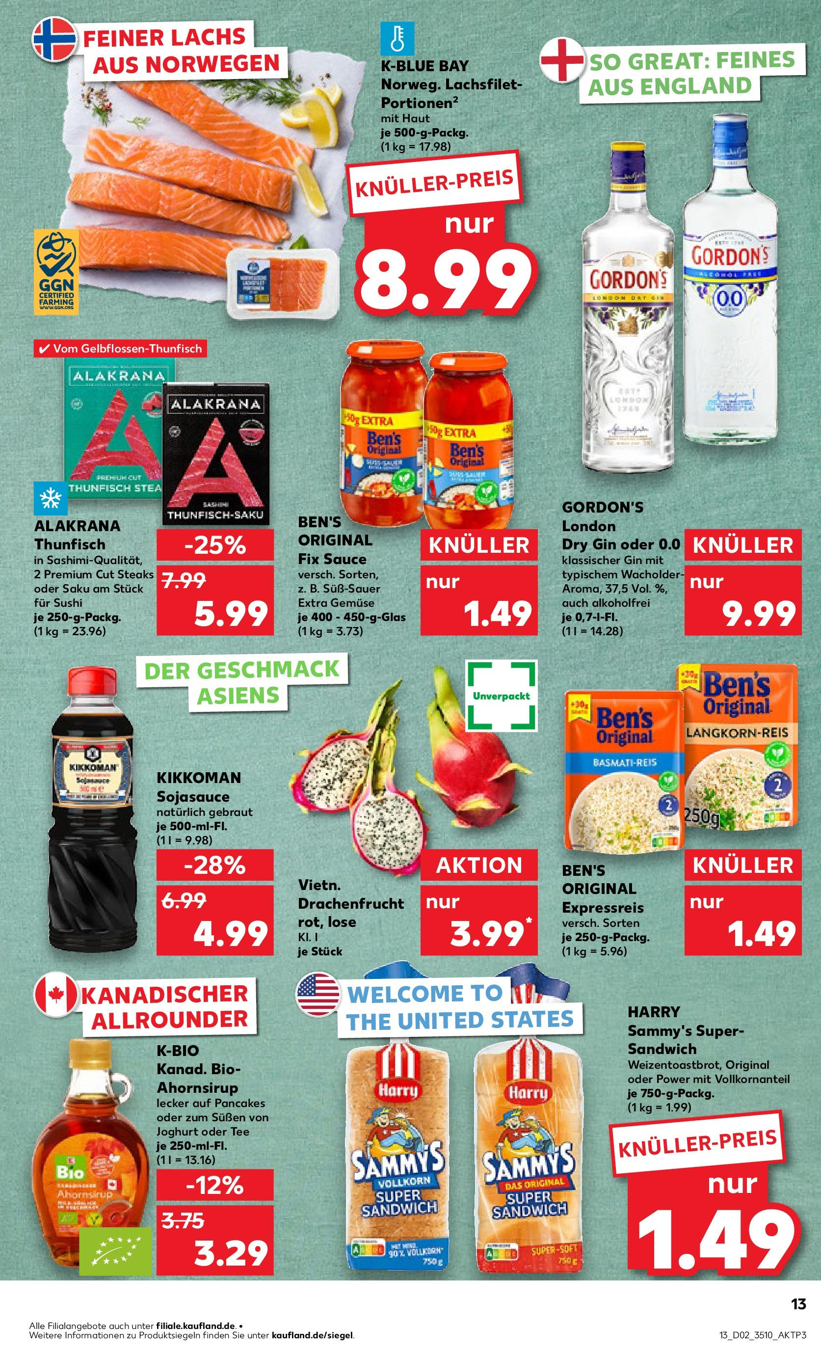 Kaufland - Ahrensfelde, Landsberger Chaussee 17 (ab 09.01.2025) » Angebote Online zum Blättern | Seite: 13 | Produkte: Basmatireis, Joghurt, Tee, Gin