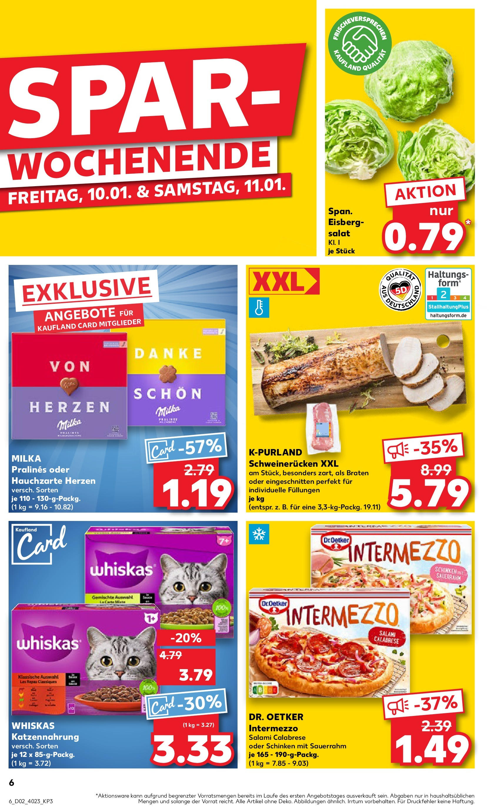 Kaufland - Berlin-Neukölln, Karl-Marx-Straße 66 (ab 09.01.2025) » Angebote Online zum Blättern | Seite: 6 | Produkte: Milka, Schinken, Salat, Whiskas