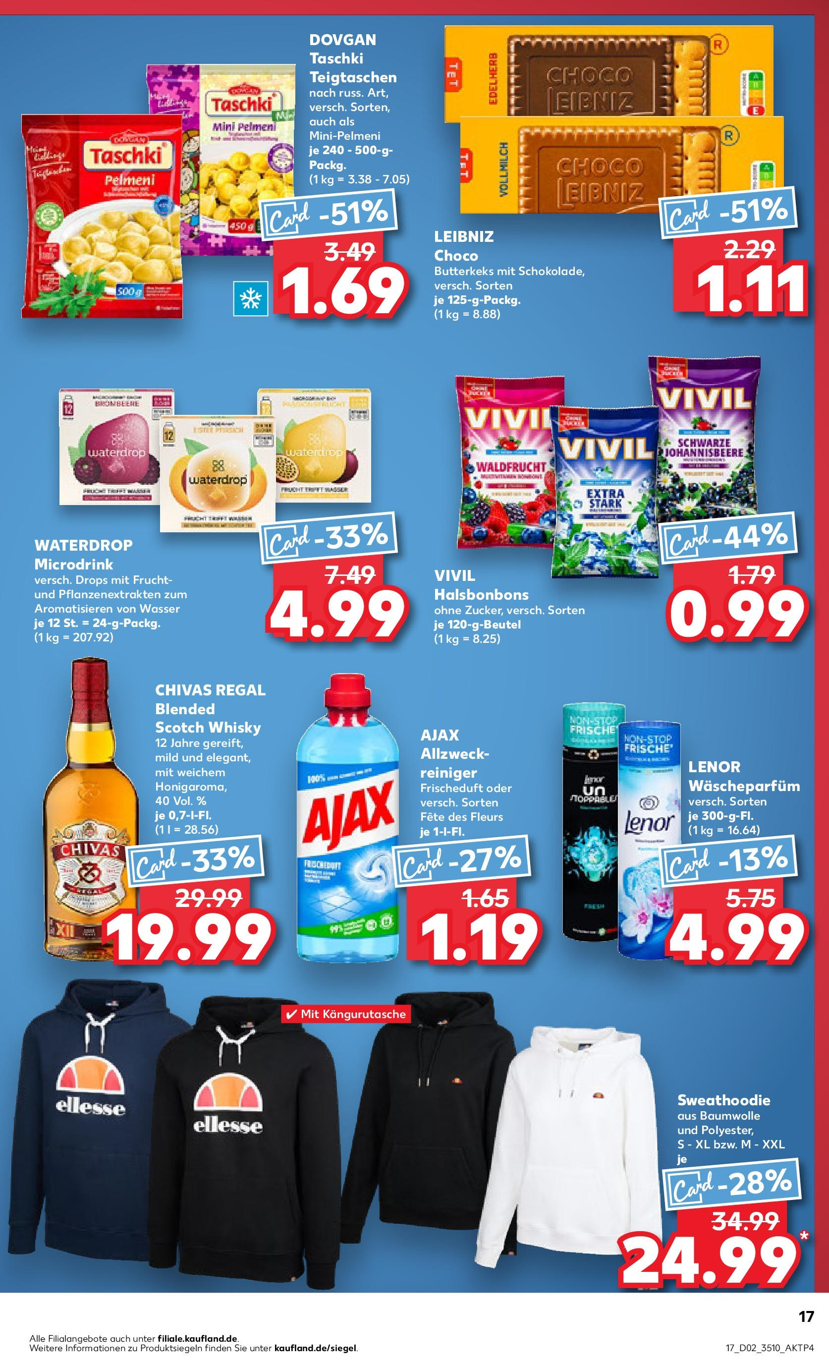 Kaufland - Ahrensfelde, Landsberger Chaussee 17 (ab 09.01.2025) » Angebote Online zum Blättern | Seite: 17 | Produkte: Lenor, Whisky, Regal, Wasser