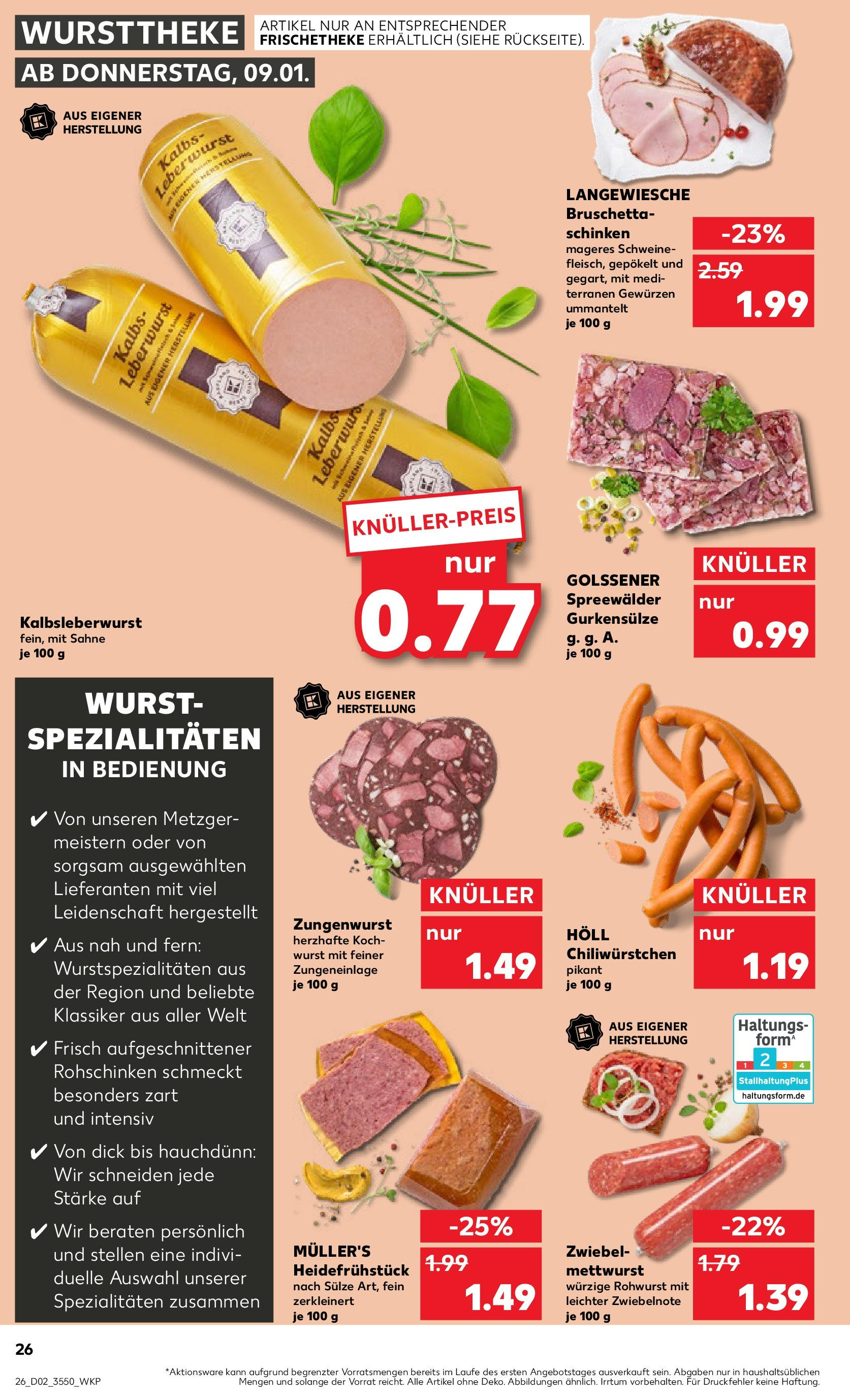 Kaufland - Berlin-Neukölln, Karl-Marx-Straße 66 (ab 09.01.2025) » Angebote Online zum Blättern | Seite: 26 | Produkte: Wurst, Schinken, Sahne