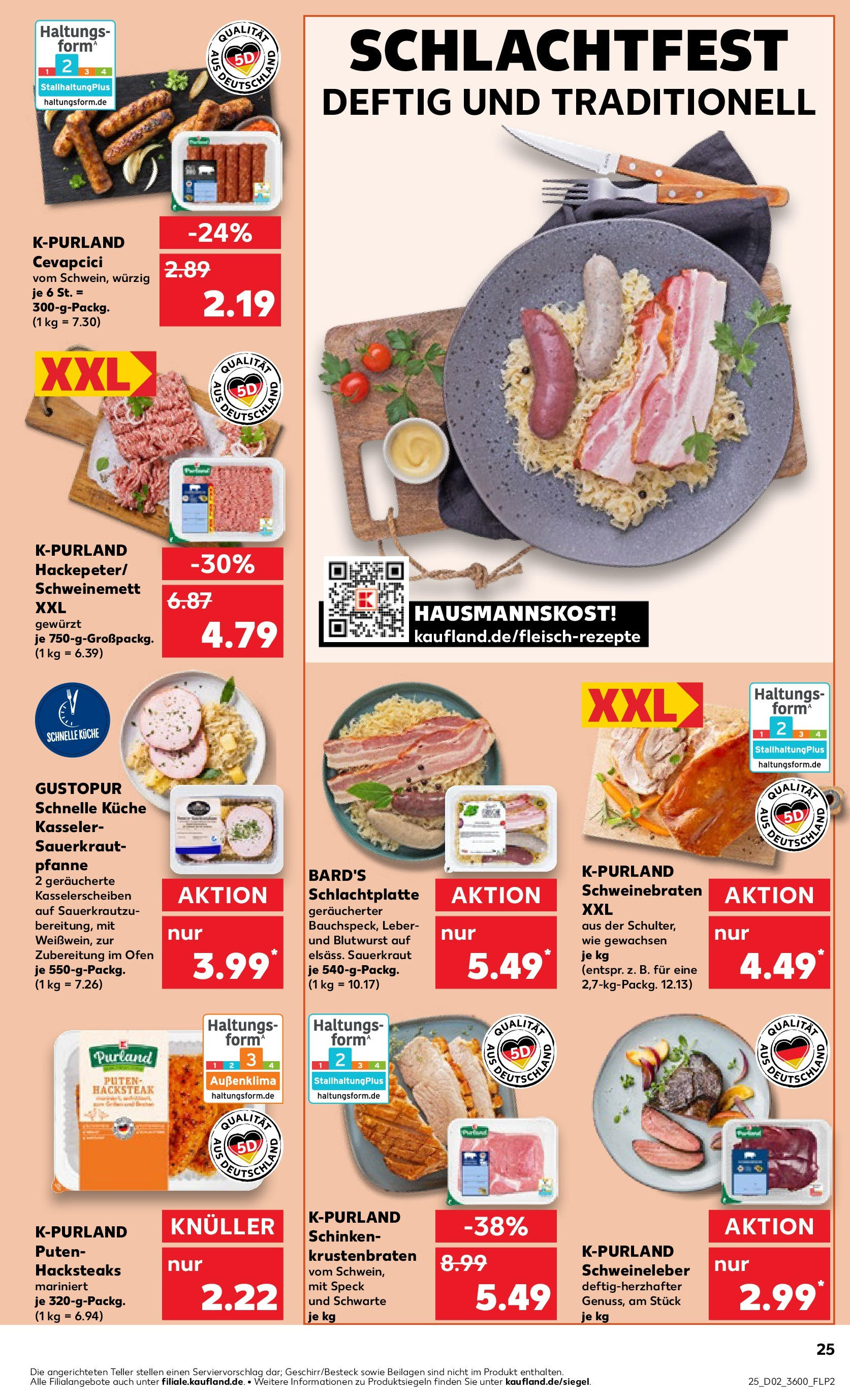 Kaufland - Ahrensfelde, Landsberger Chaussee 17 (ab 09.01.2025) » Angebote Online zum Blättern | Seite: 25 | Produkte: Küche, Cevapcici, Krustenbraten, Schinken