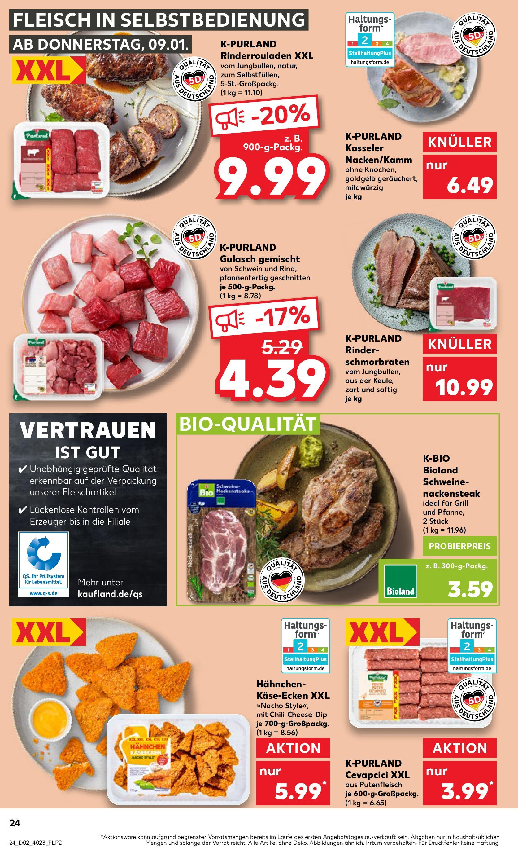 Kaufland - Berlin-Neukölln, Karl-Marx-Straße 66 (ab 09.01.2025) » Angebote Online zum Blättern | Seite: 24 | Produkte: Rinderrouladen, Grill, Cevapcici, Gulasch