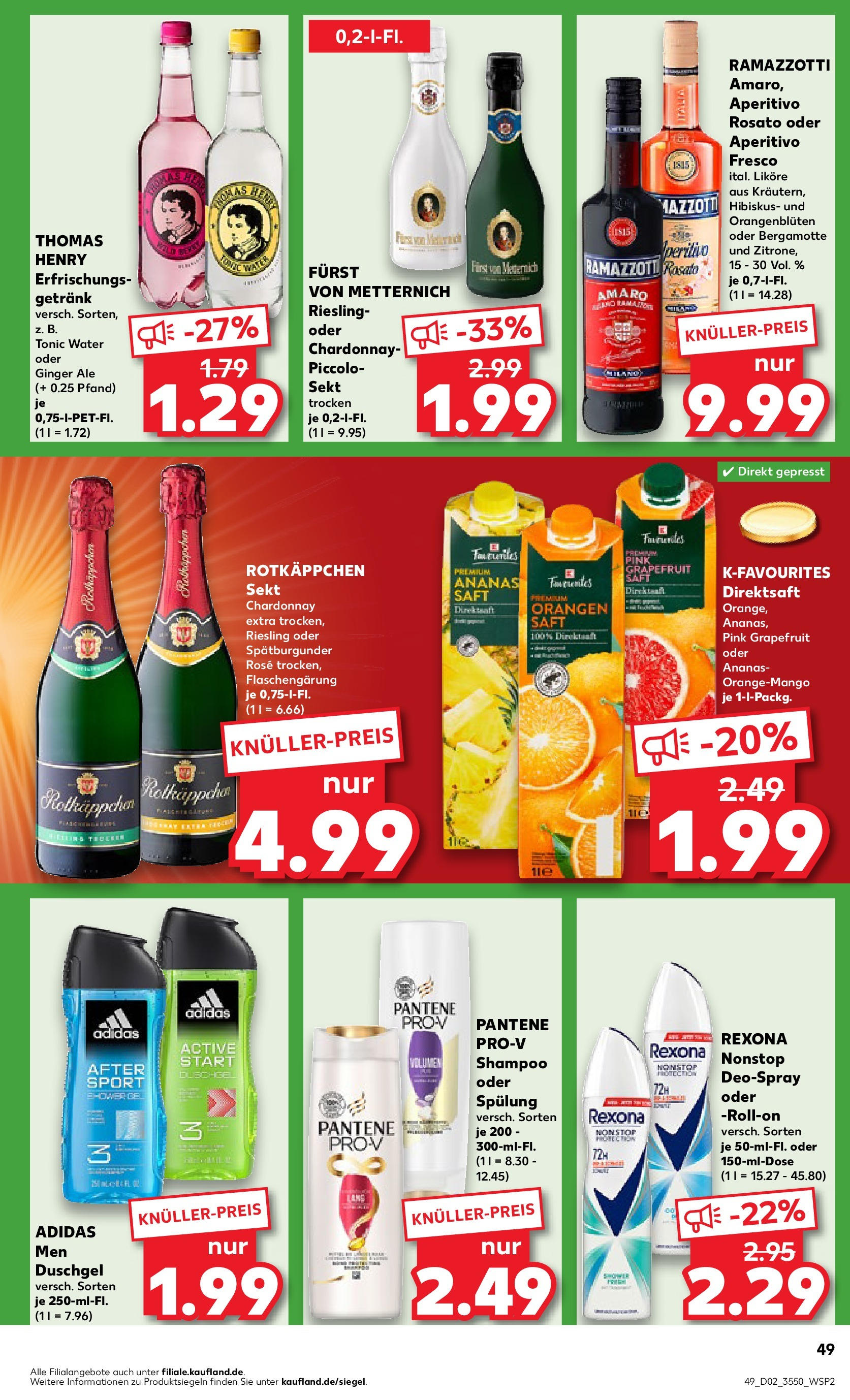 Kaufland - Berlin-Reinickendorf, Ollenhauerstraße 122 (ab 09.01.2025) » Angebote Online zum Blättern | Seite: 49 | Produkte: Shampoo, Spülung, Duschgel, Rotkäppchen