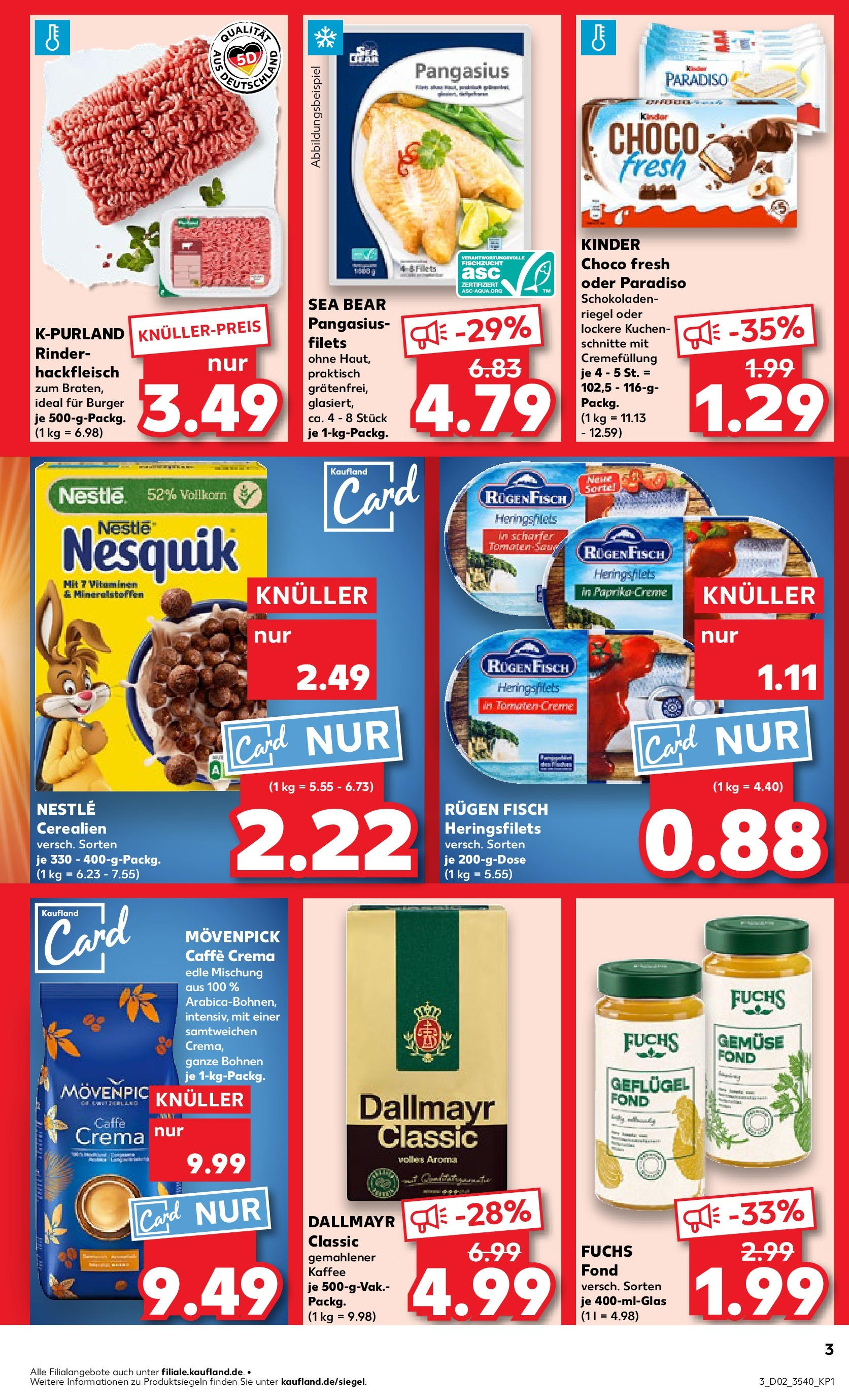 Kaufland - Berlin-Britz, Gutschmidtstraße 19 (ab 09.01.2025) » Angebote Online zum Blättern | Seite: 3 | Produkte: Nesquik, Burger, Fisch, Dallmayr