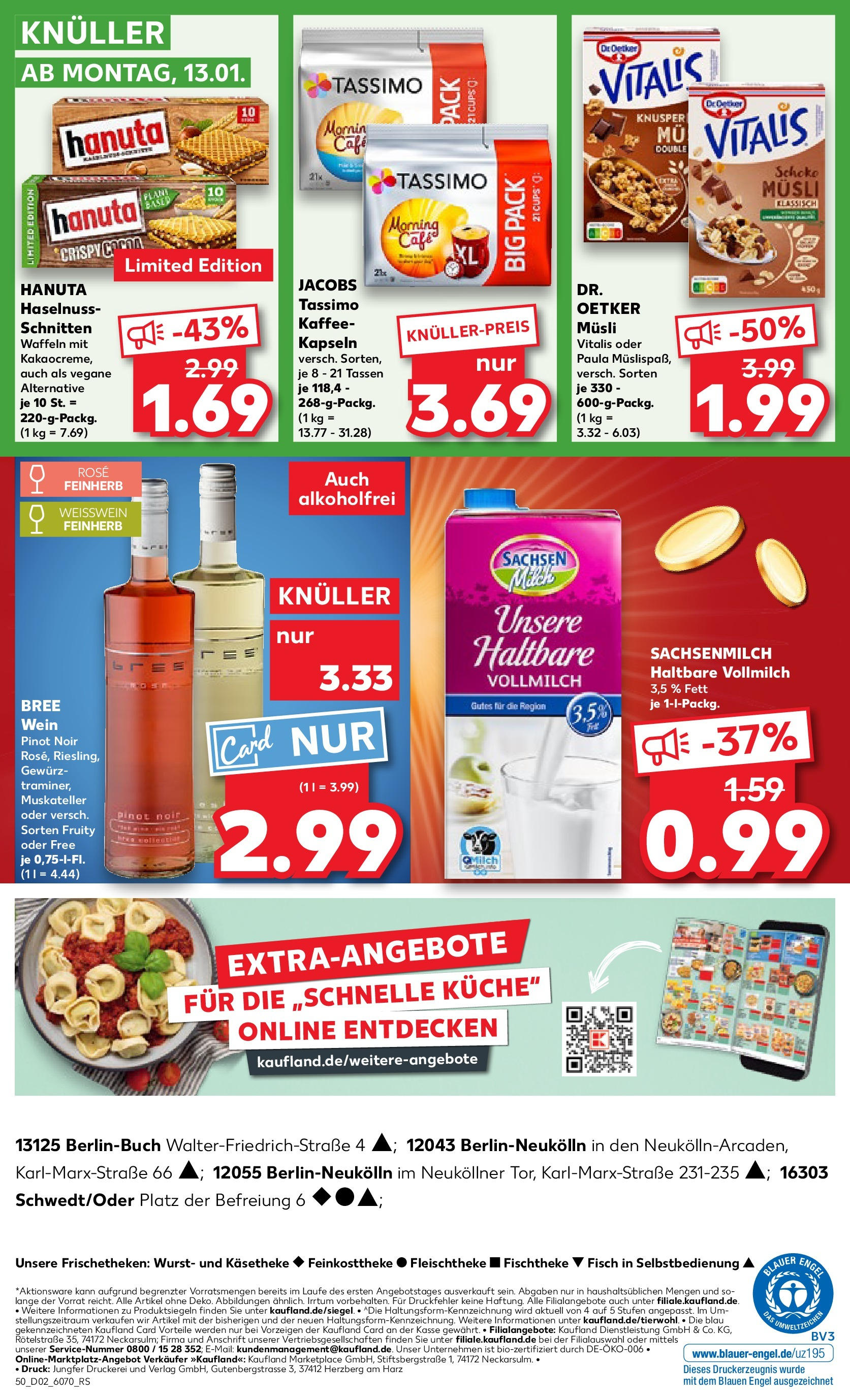 Kaufland - Berlin-Neukölln, Karl-Marx-Straße 66 (ab 09.01.2025) » Angebote Online zum Blättern | Seite: 50 | Produkte: Weißwein, Küche, Waffeln, Fisch